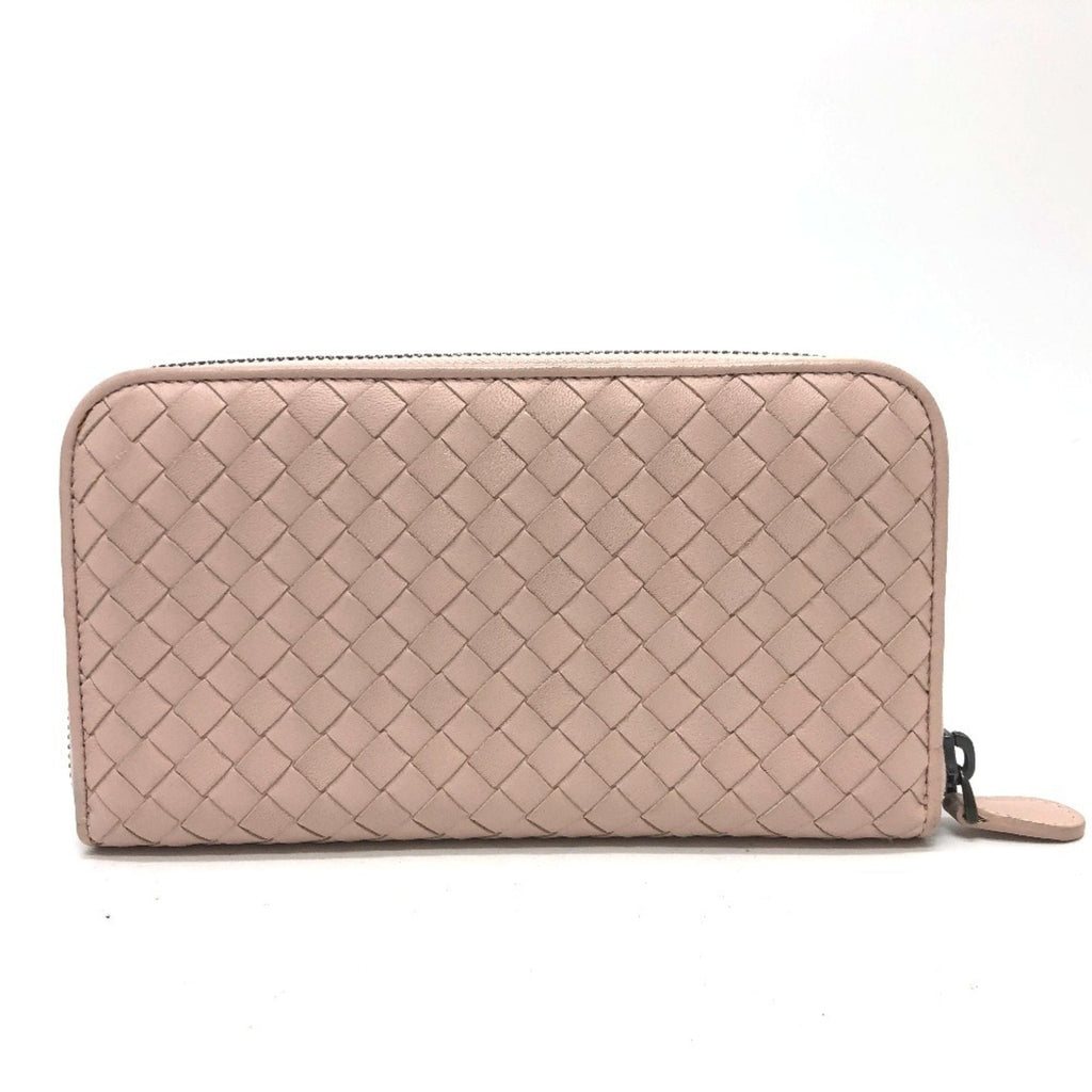 Bottega Veneta Pink Intrecciato Long Wallet (Bi-Fold)