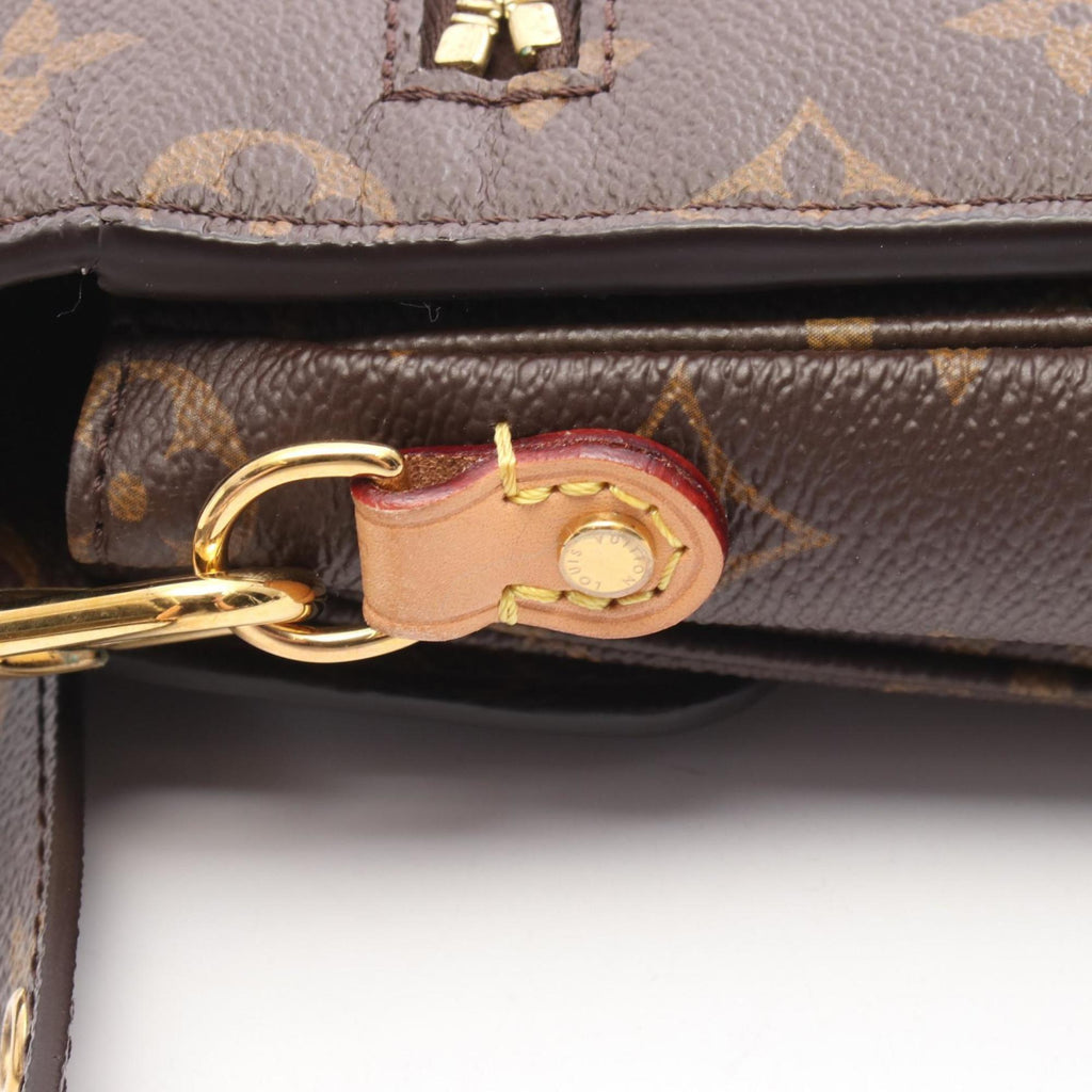 Louis Vuitton Brown Monogram Coated Canvas Leather Handbag Pochette
