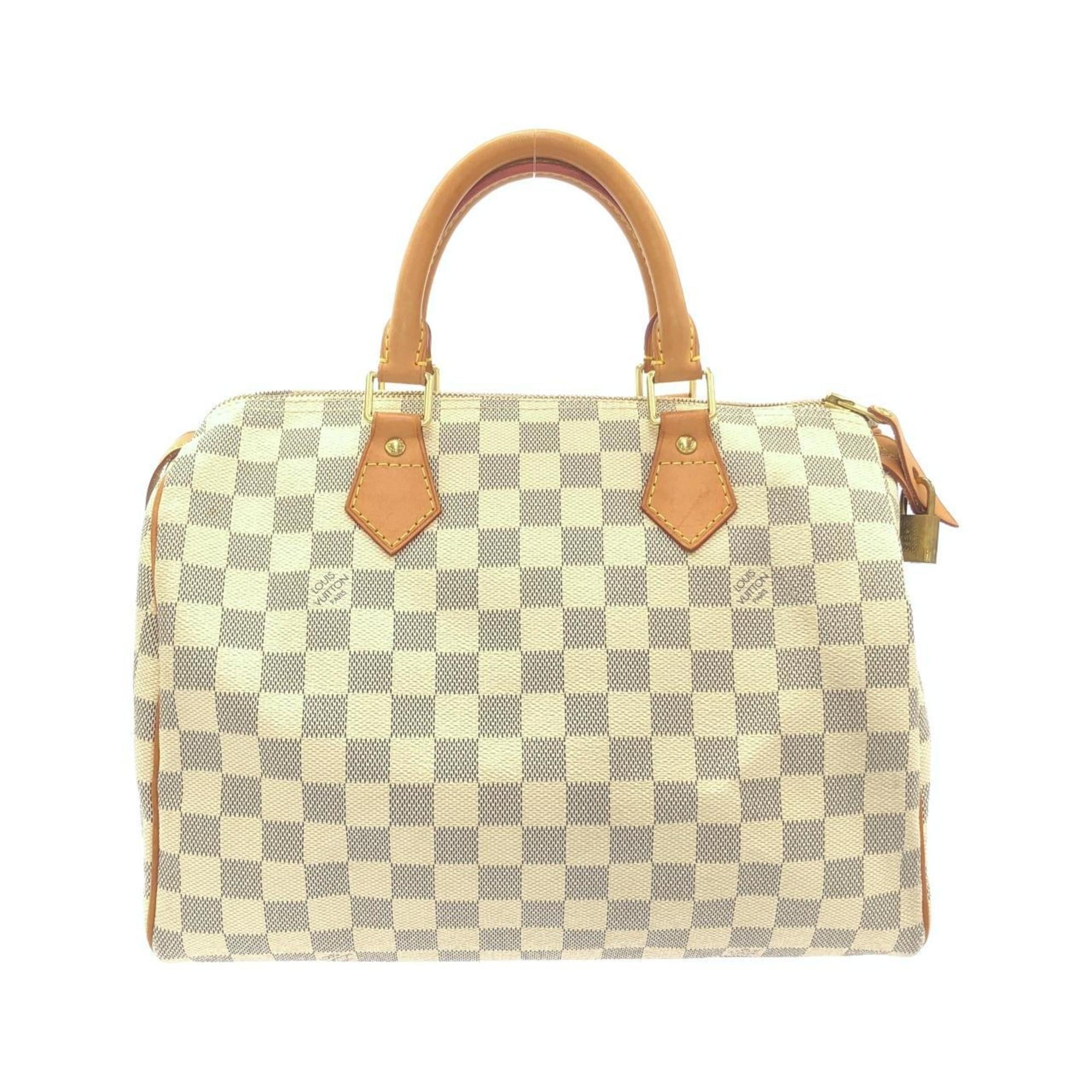 Louis Vuitton Azur White Coated Canvas Boston Bag
