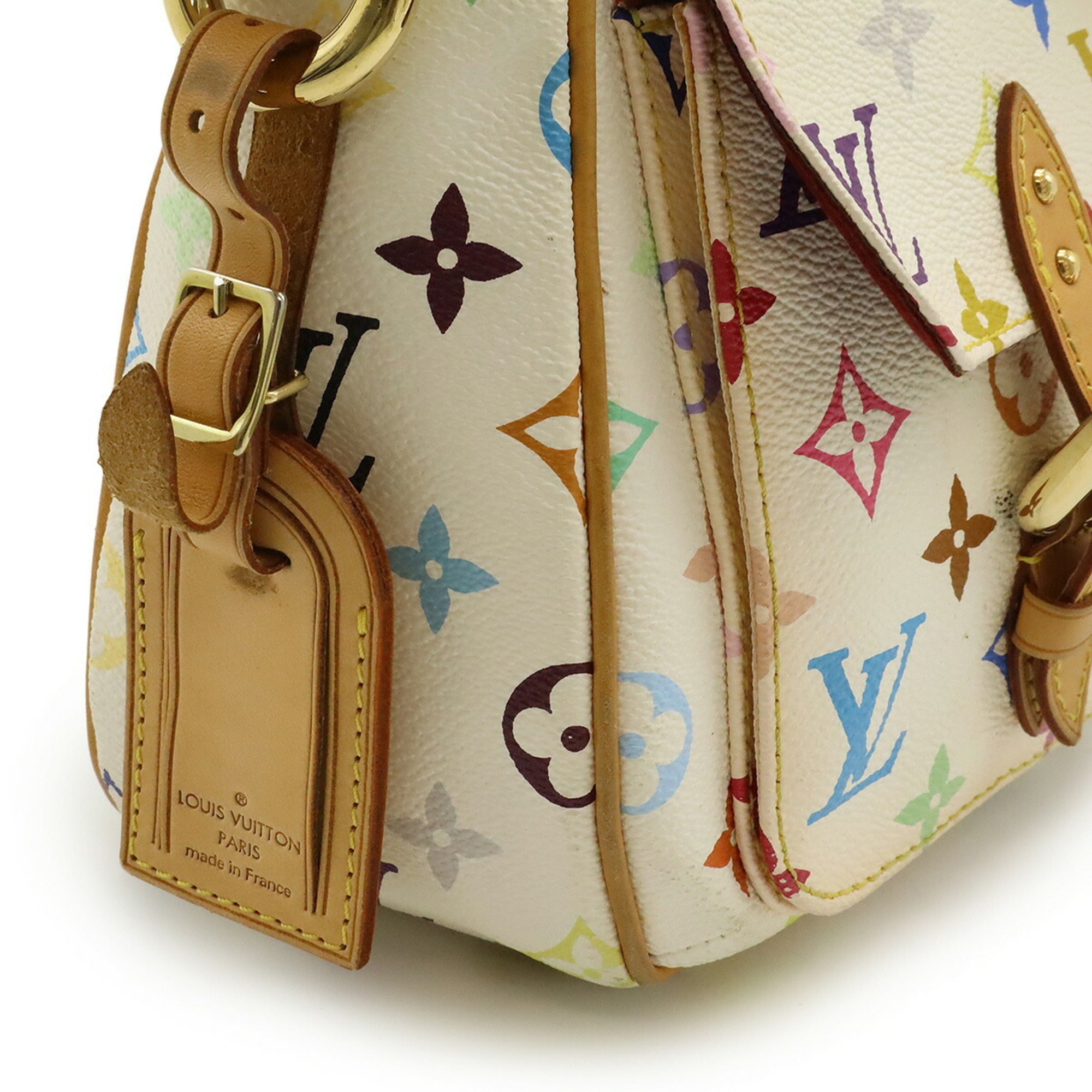 Louis Vuitton Blanc Multi-Color White Monogram Multicolore Shoulder Bag