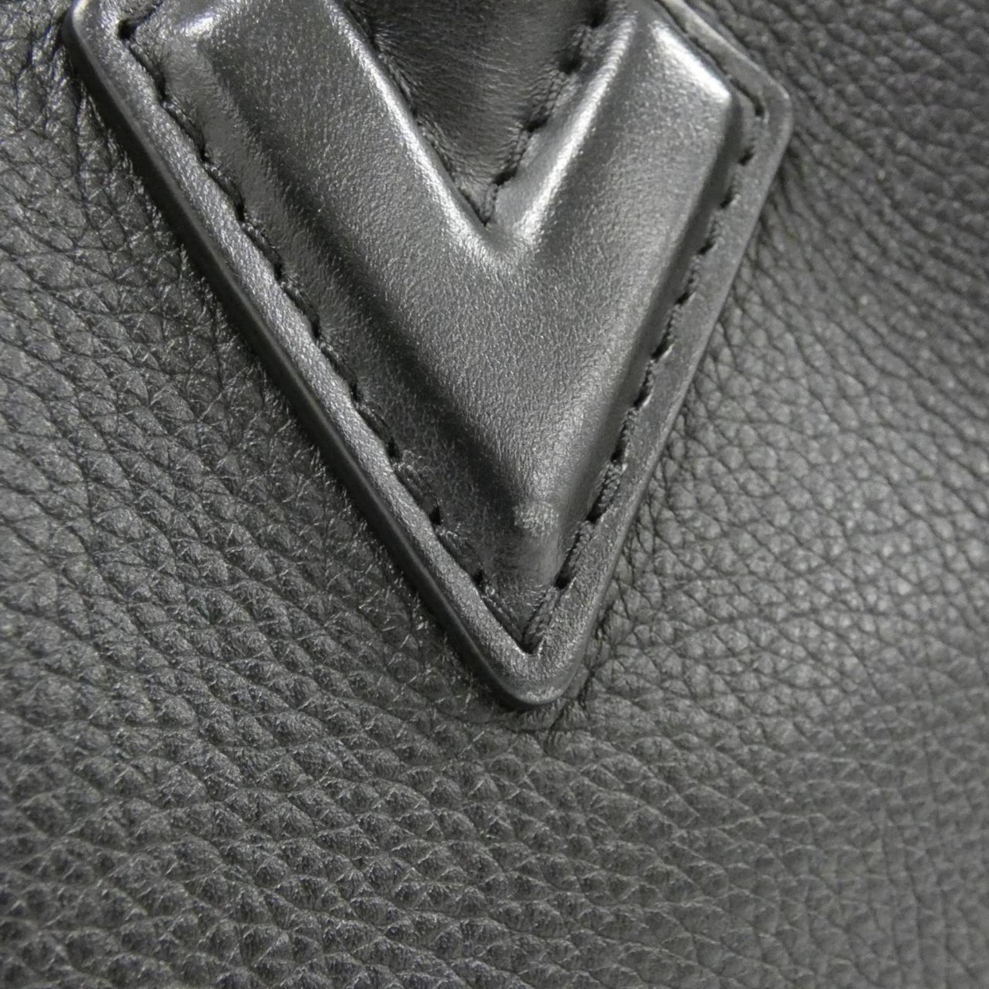 Louis Vuitton Black Coated Canvas Leather Handbag