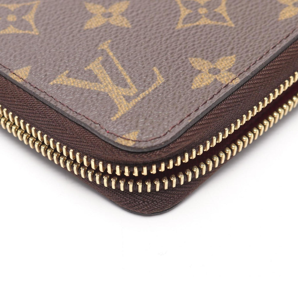 Louis Vuitton Brown Fuchsia Pink Pvc Coated Canvas Leather Long Wallet