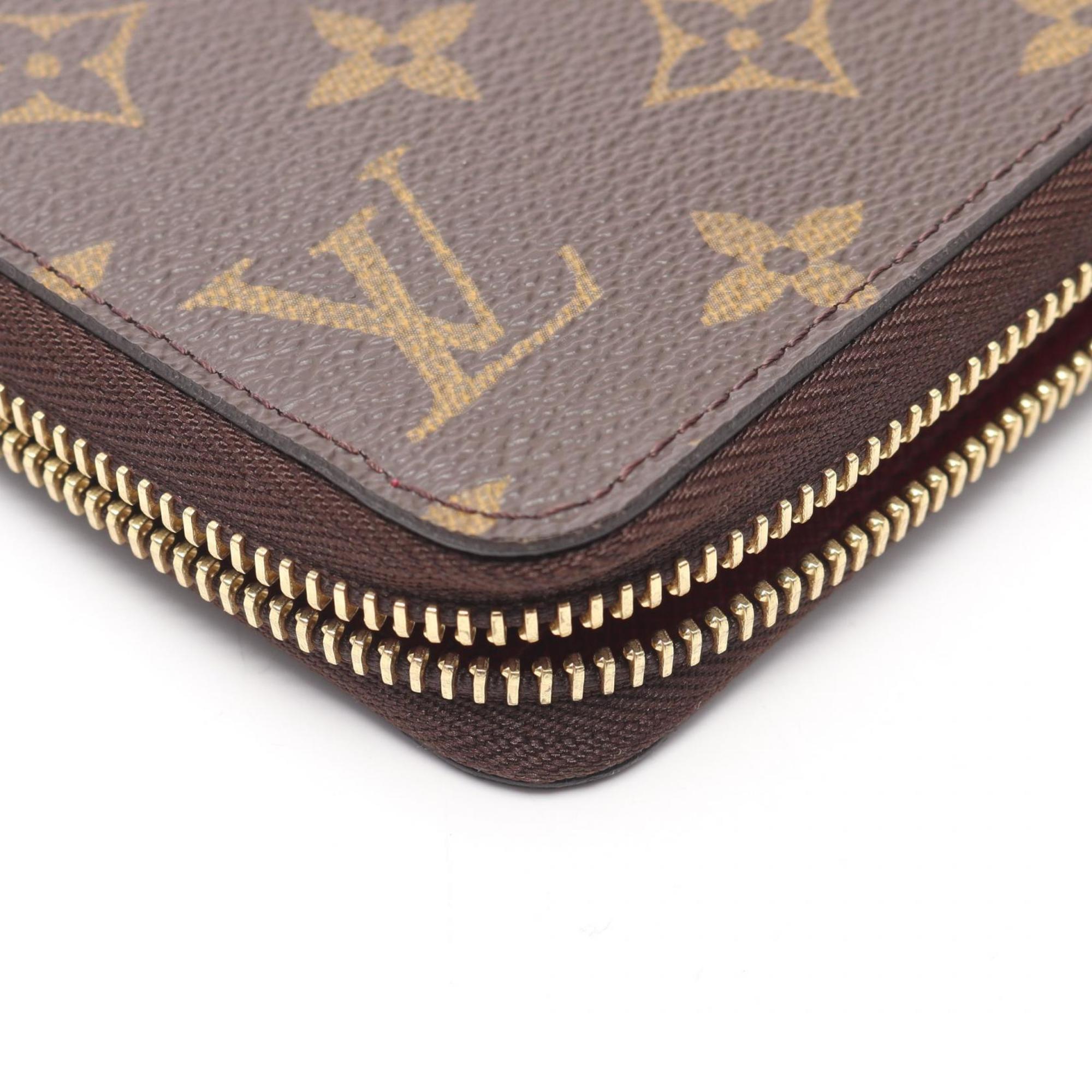 Louis Vuitton Brown Fuchsia Pink Pvc Coated Canvas Leather Long Wallet