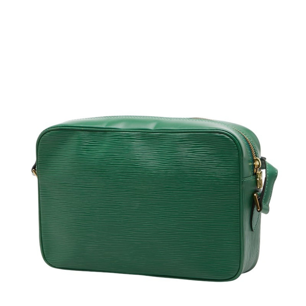 Louis Vuitton Borneo Green Leather Shoulder Bag