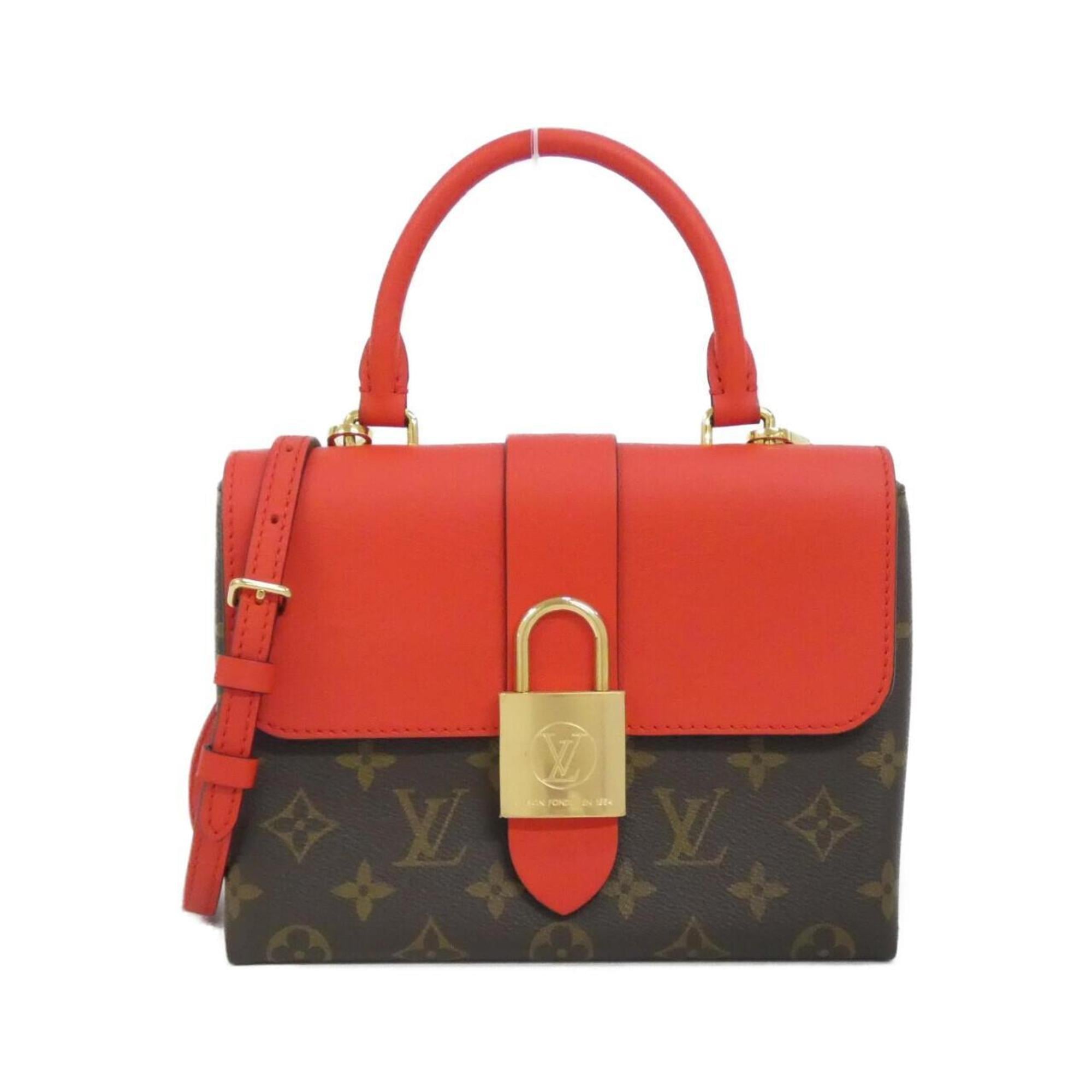Louis Vuitton Brown Coquelicots Red Color Coated Canvas Leather Handbag