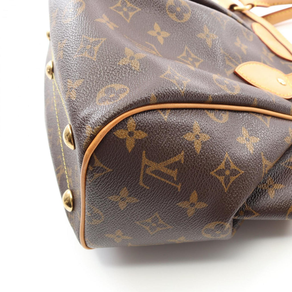 Louis Vuitton Brown Coated Canvas Leather Handbag