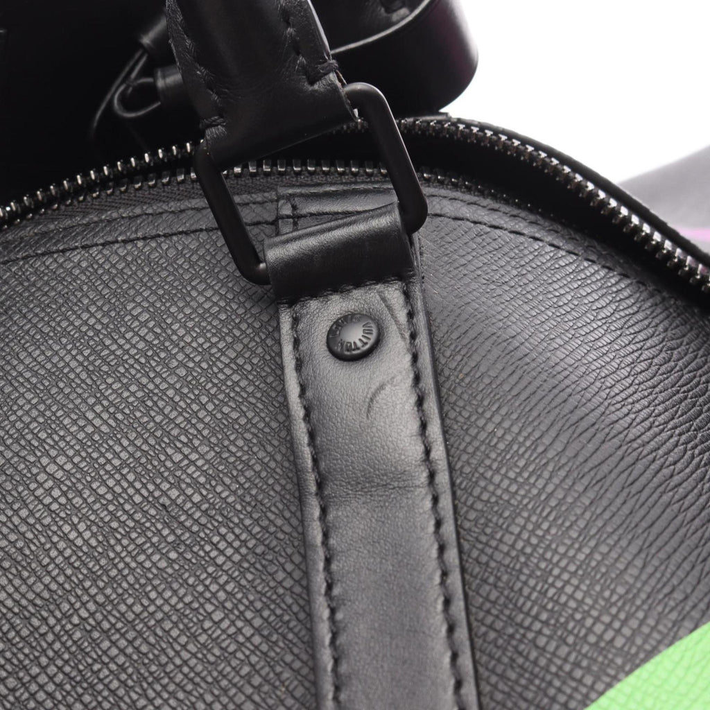 Louis Vuitton Black Multi-Color Noir Leather Boston Bag