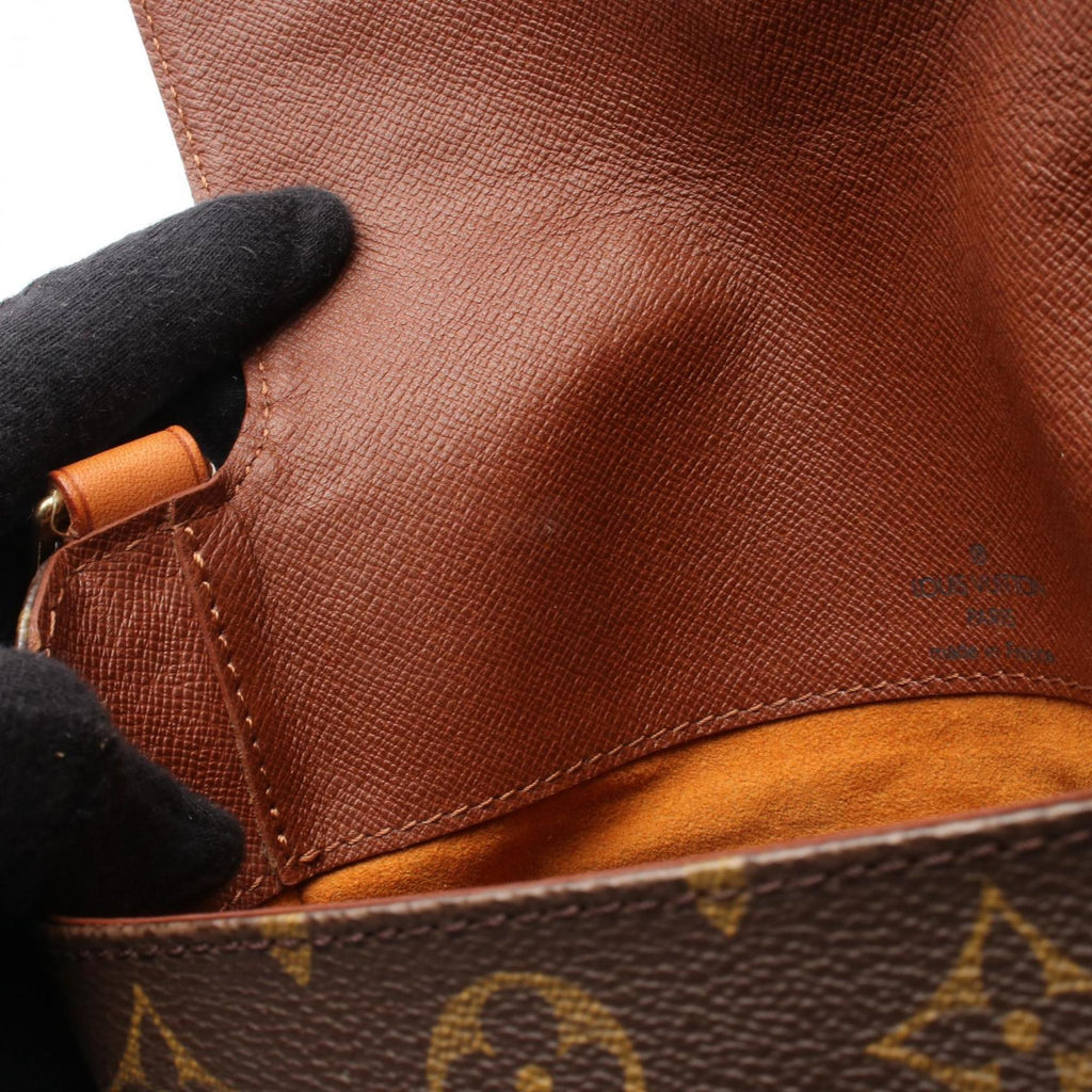 Louis Vuitton Brown Coated Canvas Leather Shoulder Bag