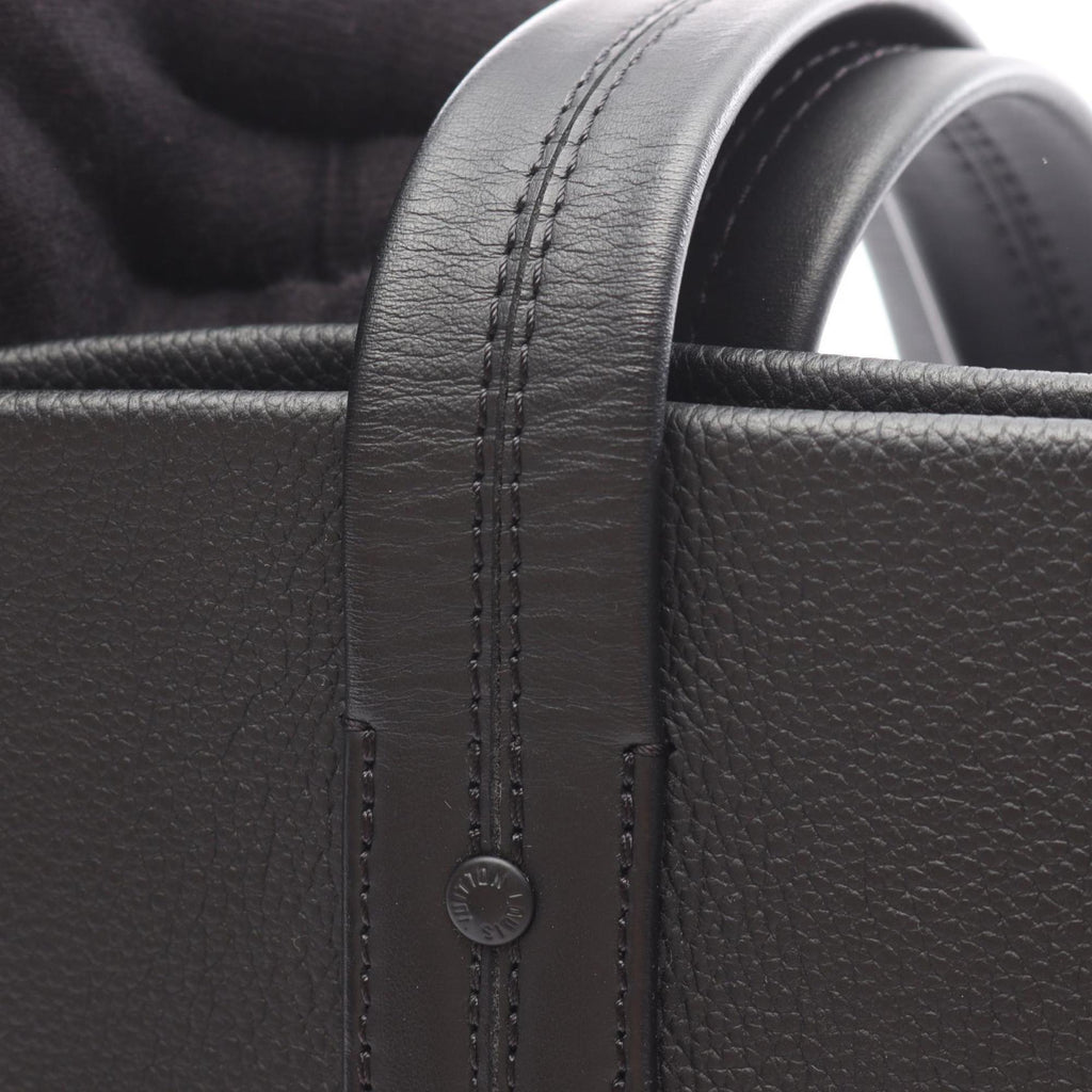 Louis Vuitton Black Leather Tote Bag