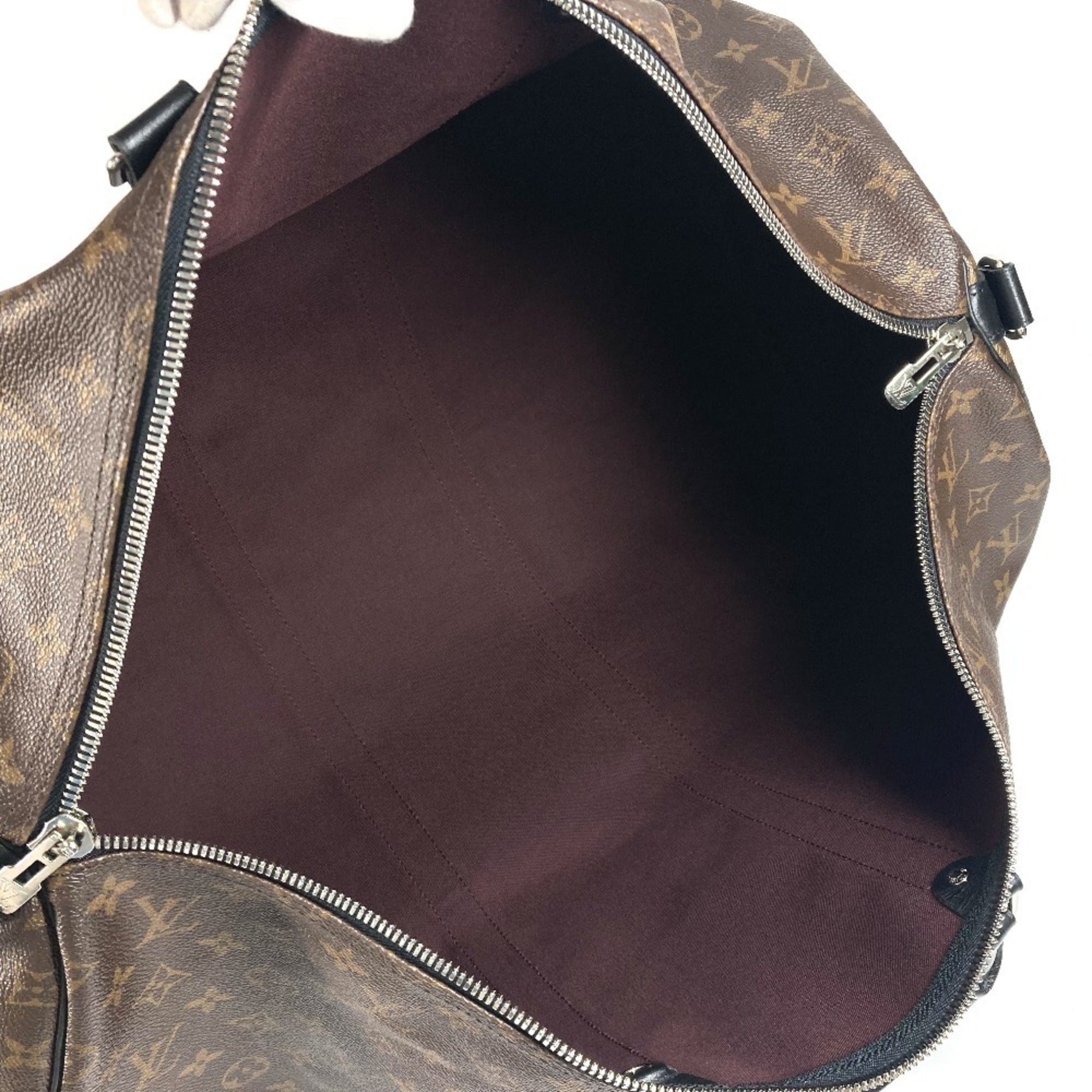 Louis Vuitton Monogram Macassar Black Brown Boston Bag Shoulder Bag
