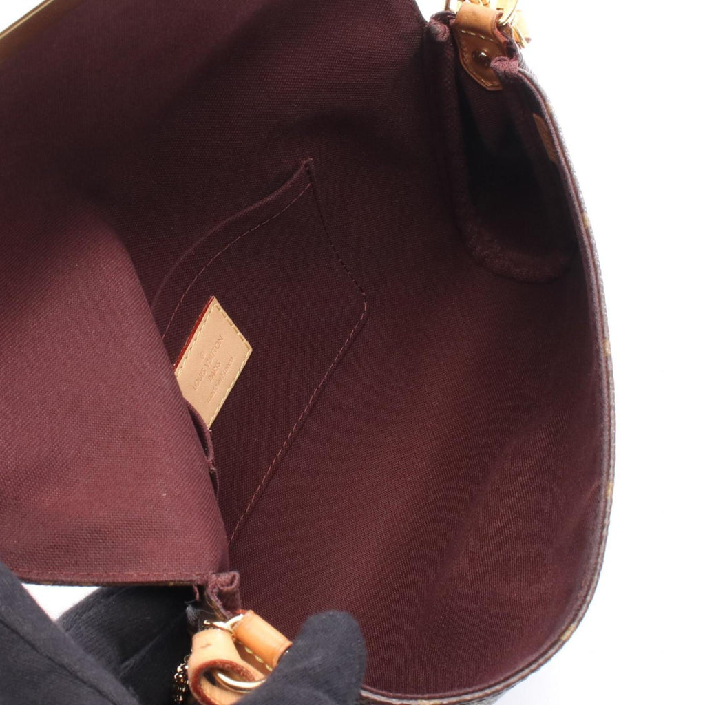 Louis Vuitton Brown Pvc Coated Canvas Leather Handbag
