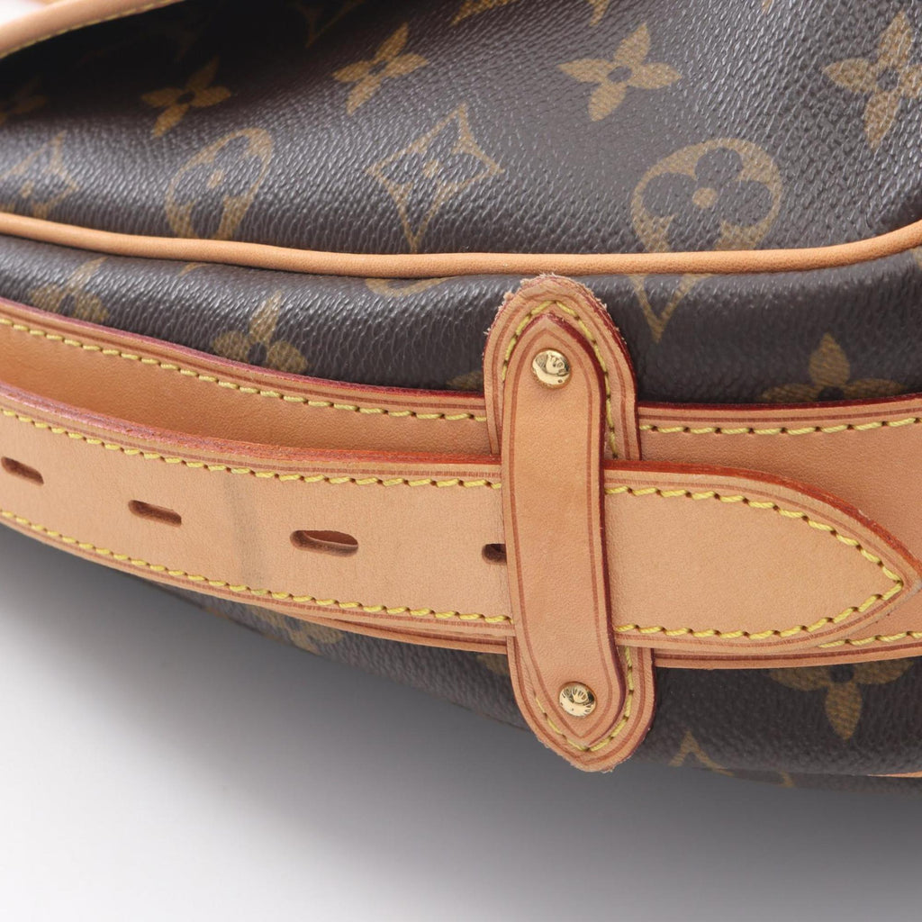 Louis Vuitton Brown Coated Canvas Leather Shoulder Bag