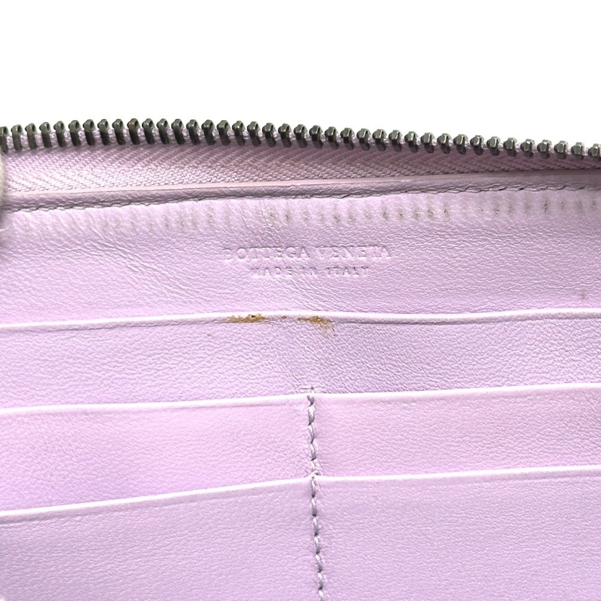 Bottega Veneta Purple Leather Long Wallet (Bi-Fold)