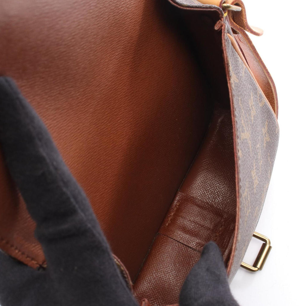 Louis Vuitton Brown Pvc Coated Canvas Monogram Leather Shoulder Bag