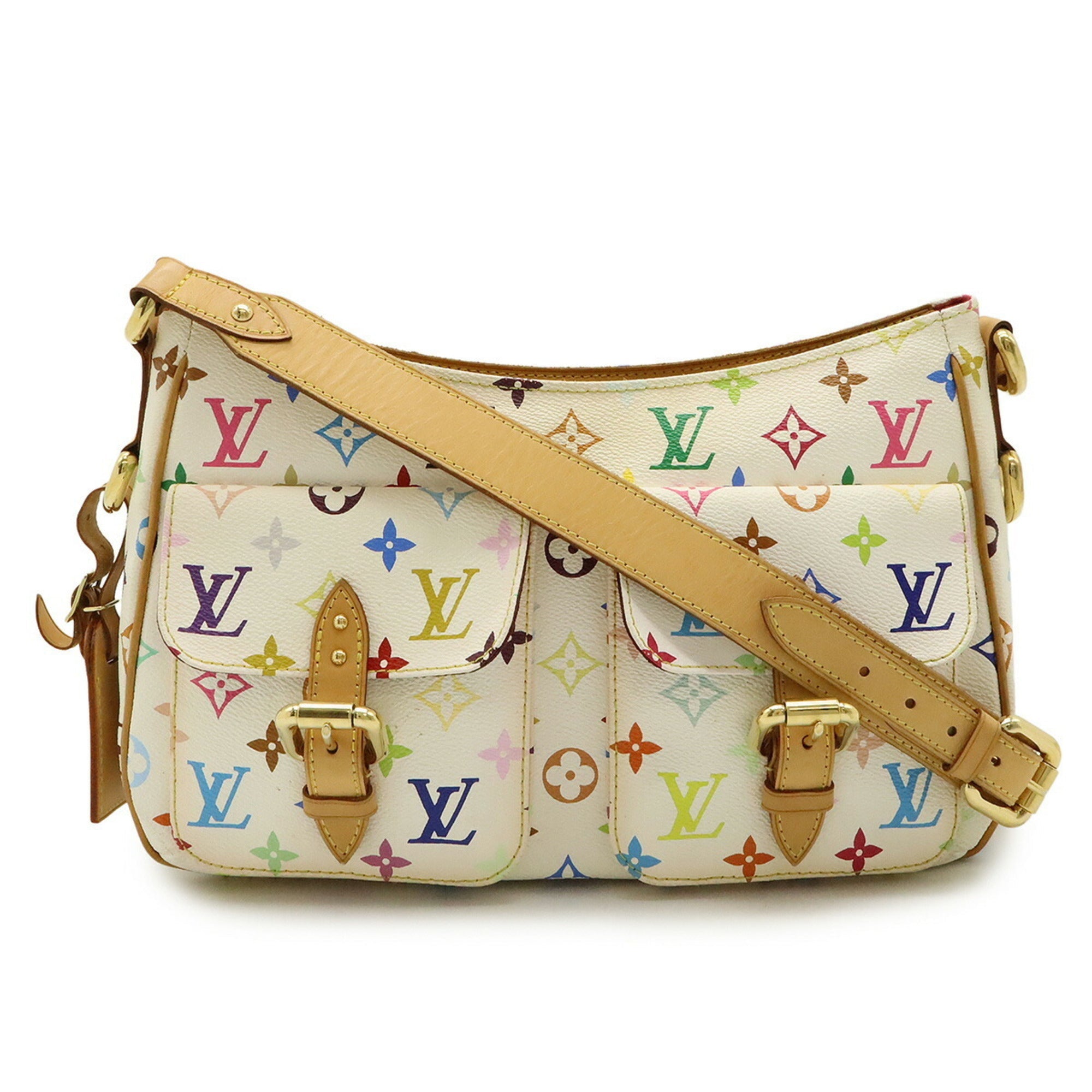 Louis Vuitton Blanc Multi-Color White Monogram Multicolore Shoulder Bag