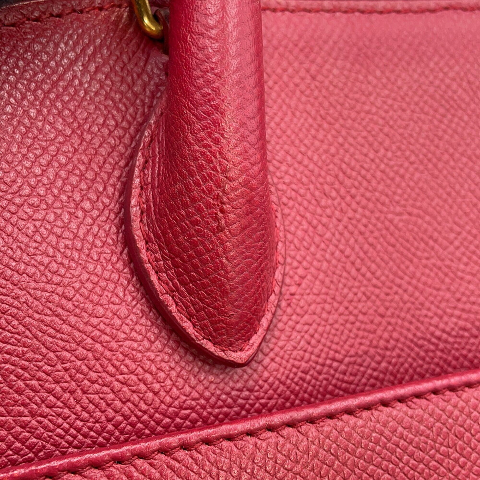 Balenciaga Red Color Leather Handbag Shoulder