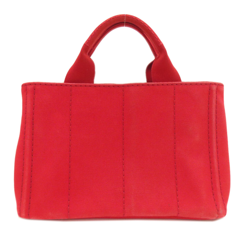 Prada Red Color Canvas Handbag