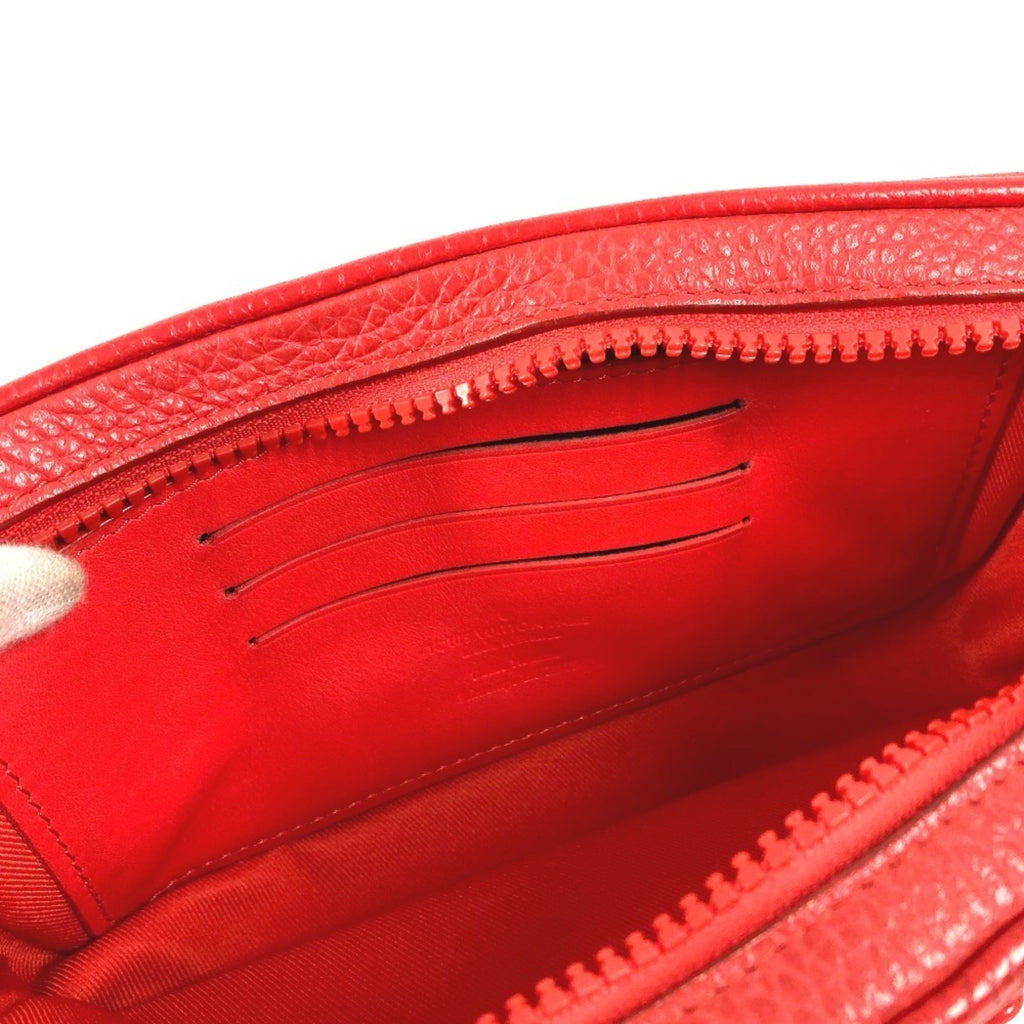 Louis Vuitton Red Color Monogram Empreinte Leather Clutch Bag