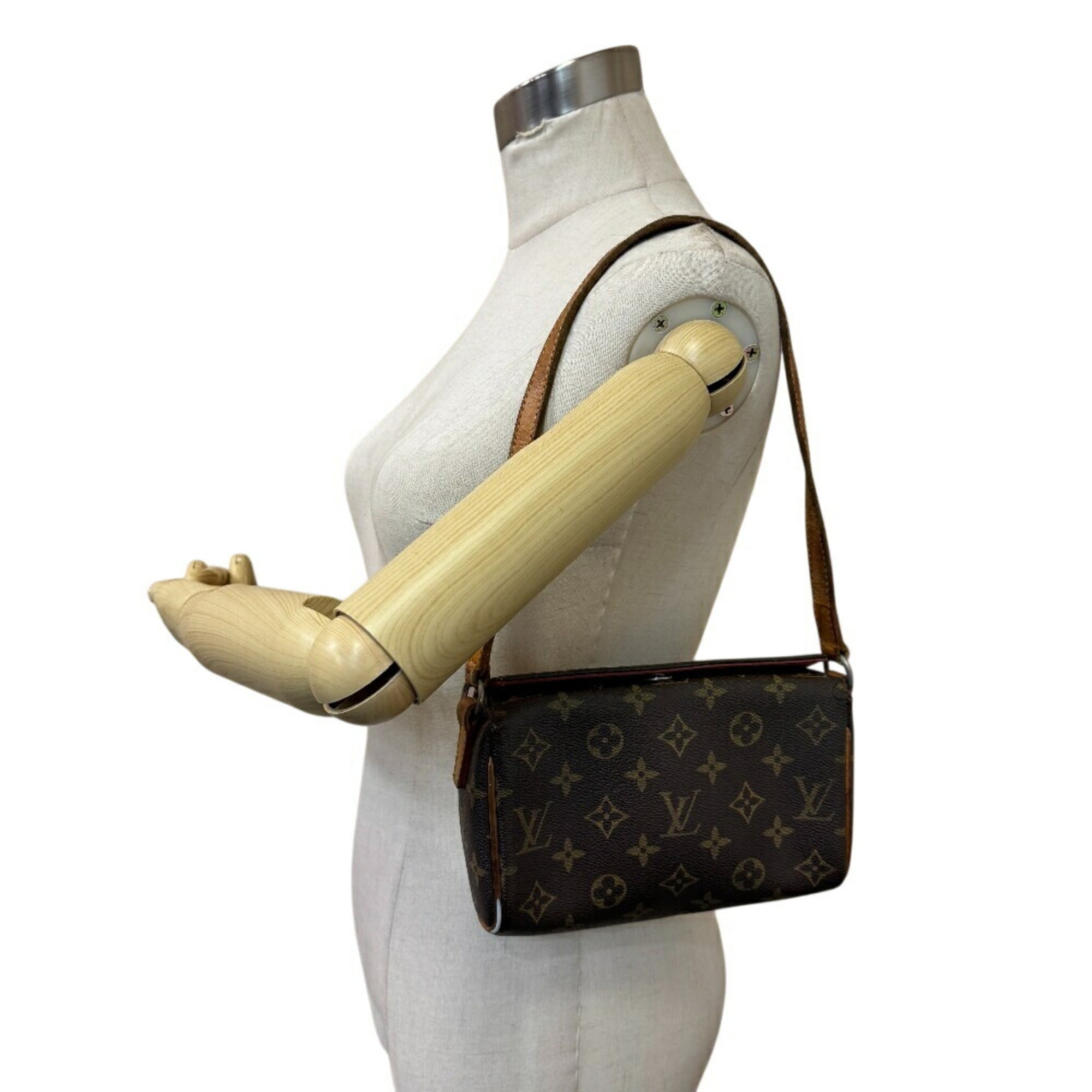 Louis Vuitton Brown Leather Handbag Pouch