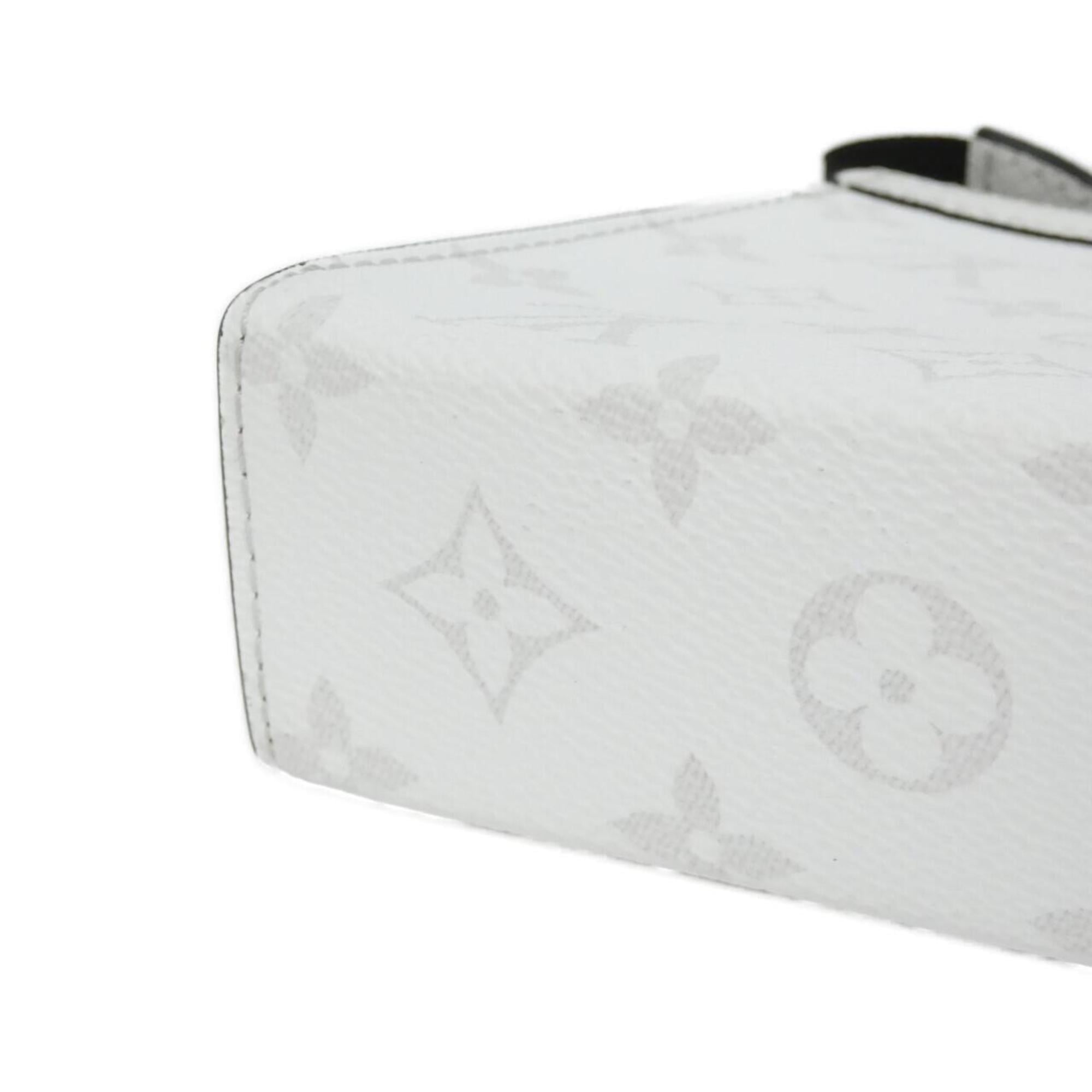 Louis Vuitton White Coated Canvas Leather Shoulder Bag