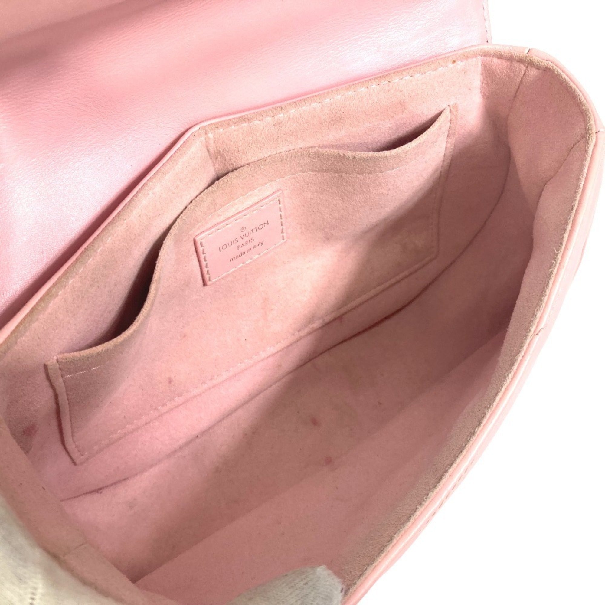 Louis Vuitton Pink Leather Handbag Shoulder Bag
