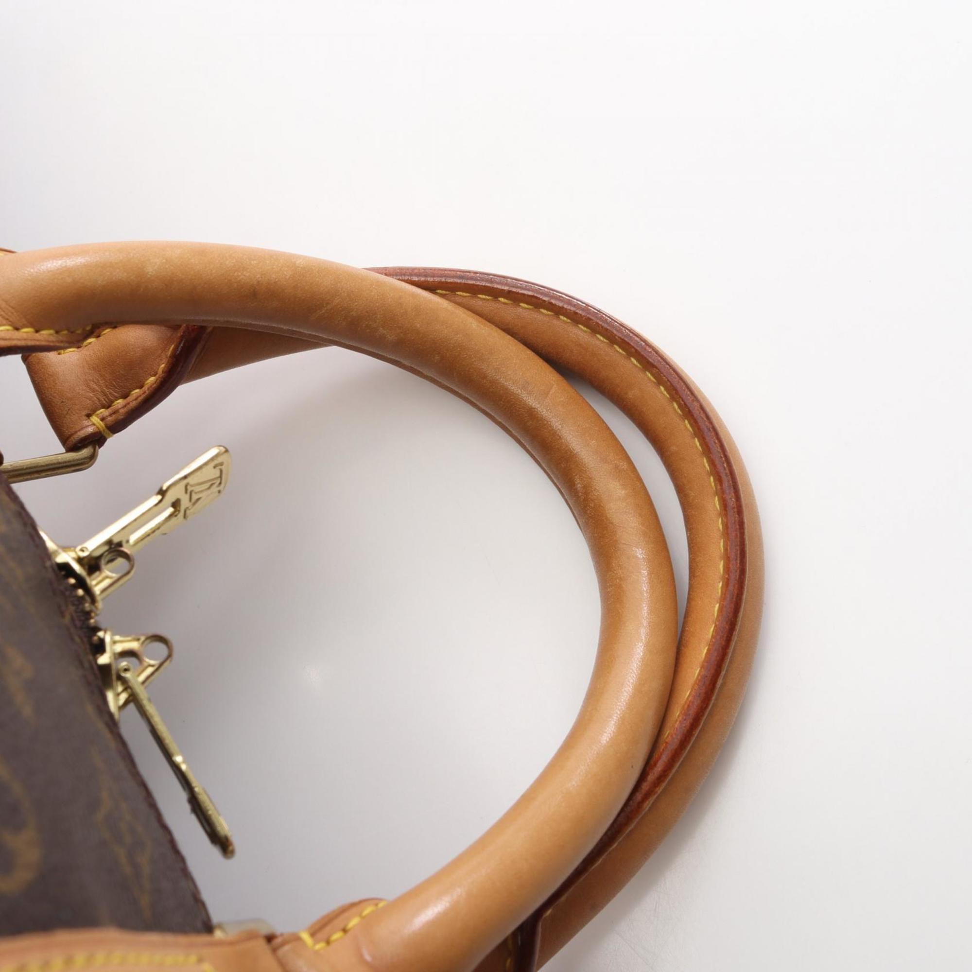 Louis Vuitton Brown Monogram Coated Canvas Leather Boston Bag