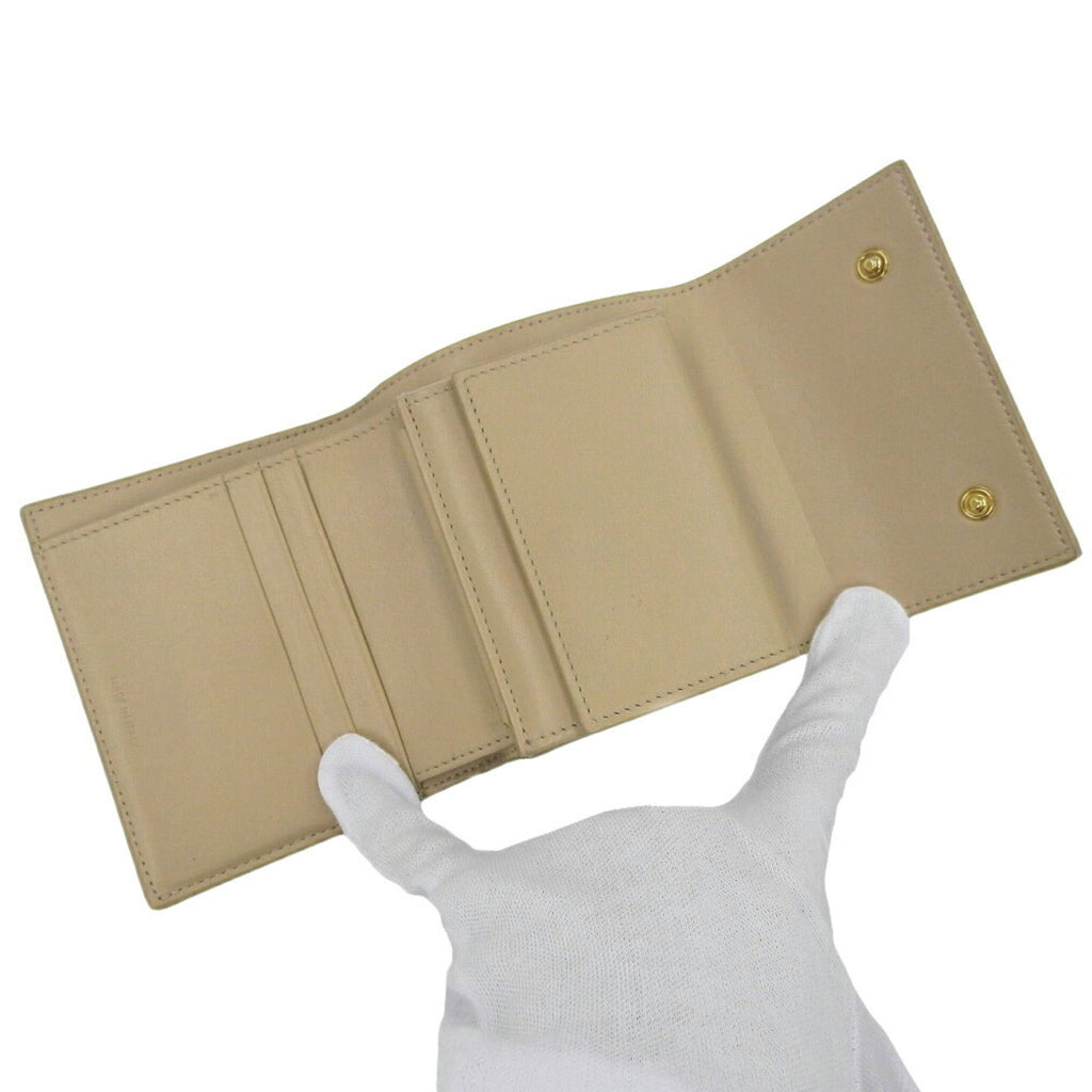 Celine Beige Leather Wallet (Tri-Fold)