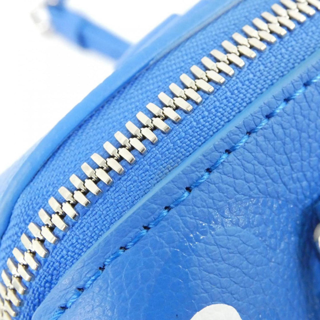 Louis Vuitton Blanc Blue Leather Shoulder Bag