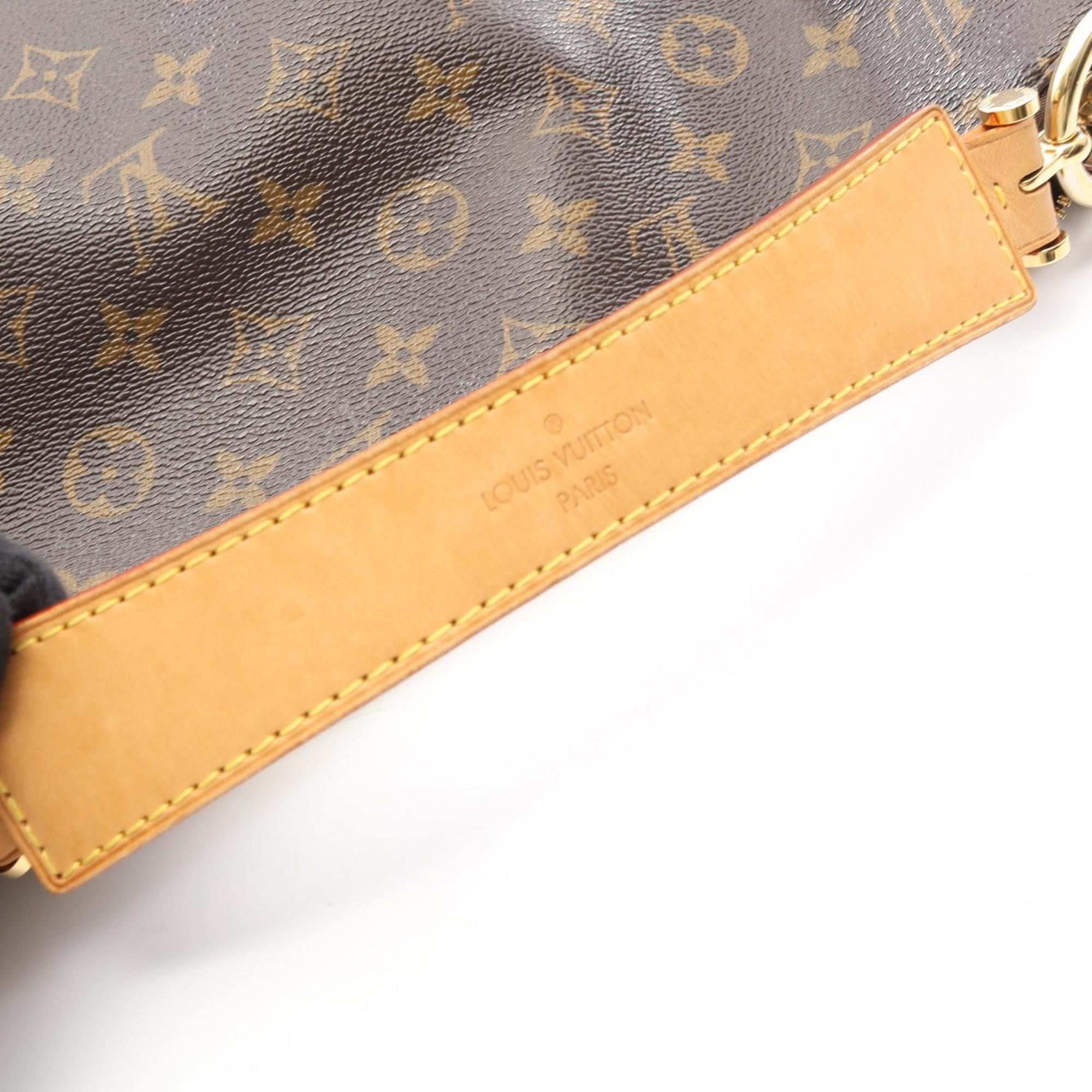 Louis Vuitton Monogram Brown Coated Canvas Leather Shoulder Bag