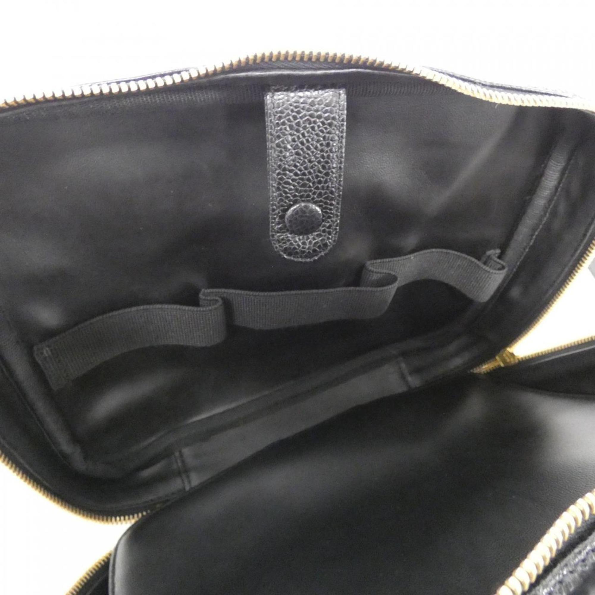 Chanel Black Caviar Leather Handbag