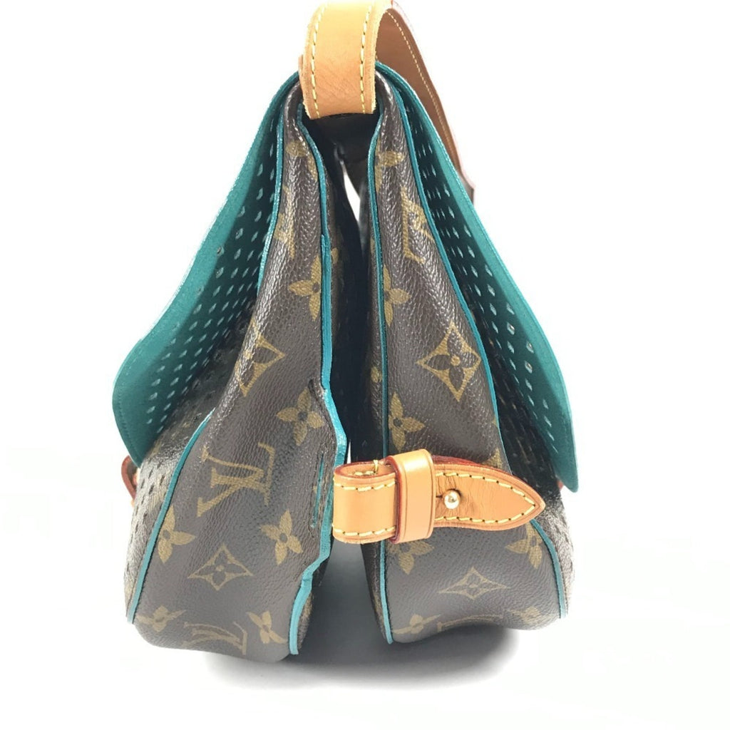 Louis Vuitton Monogram Perfo Blue Brown Monogram Perforated Shoulder Bag