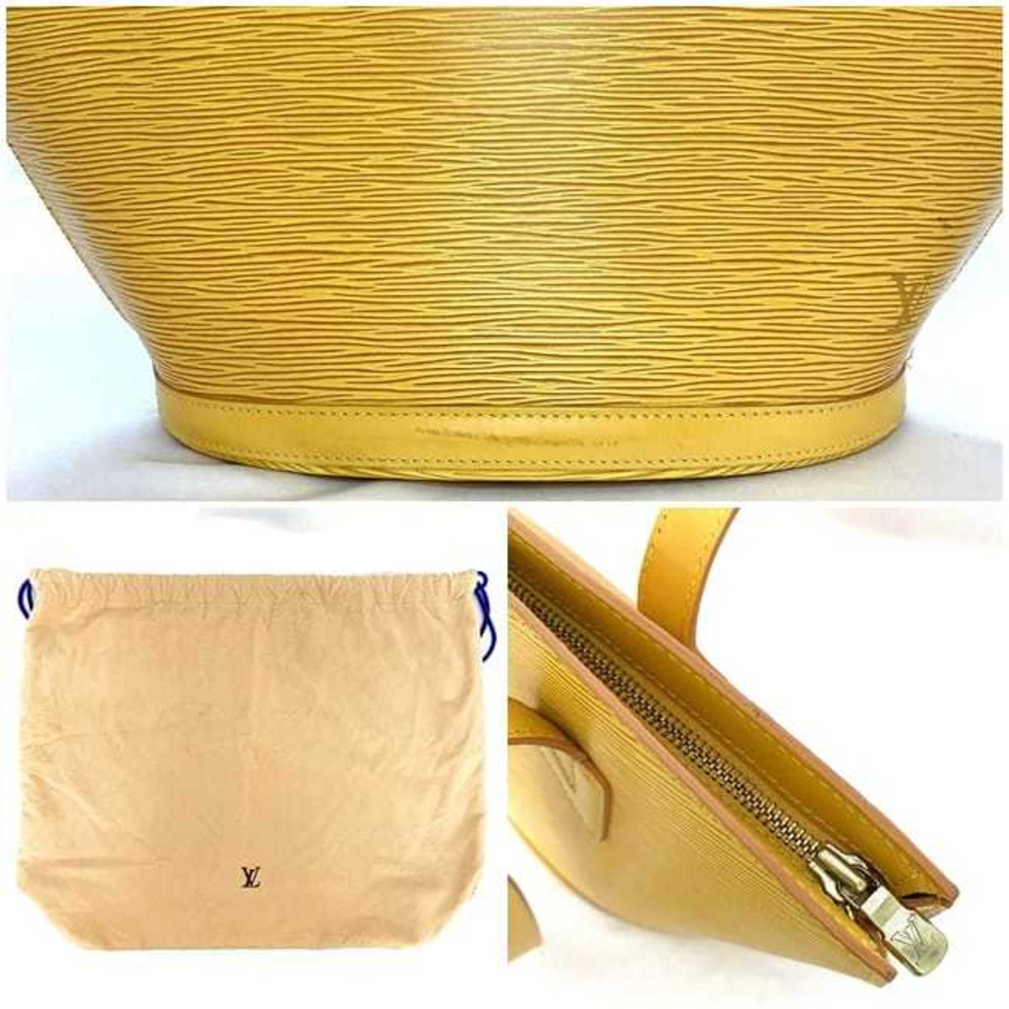 Louis Vuitton Epi Yellow Epi Leather Handbag Tote Bag