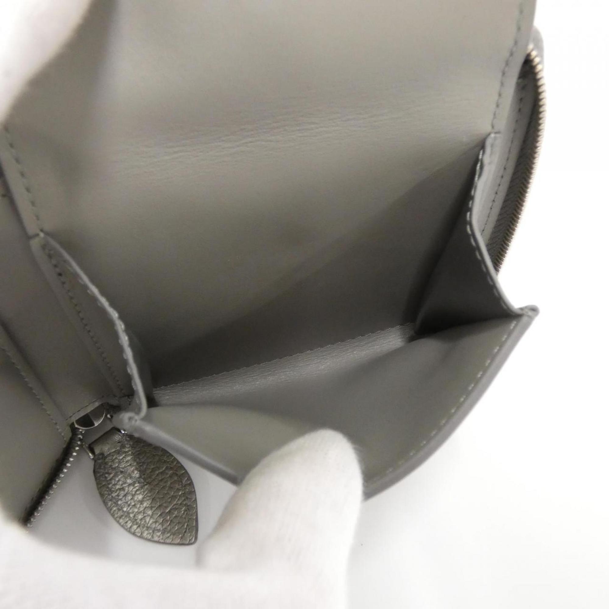 Louis Vuitton Metallic Gray Leather Wallet