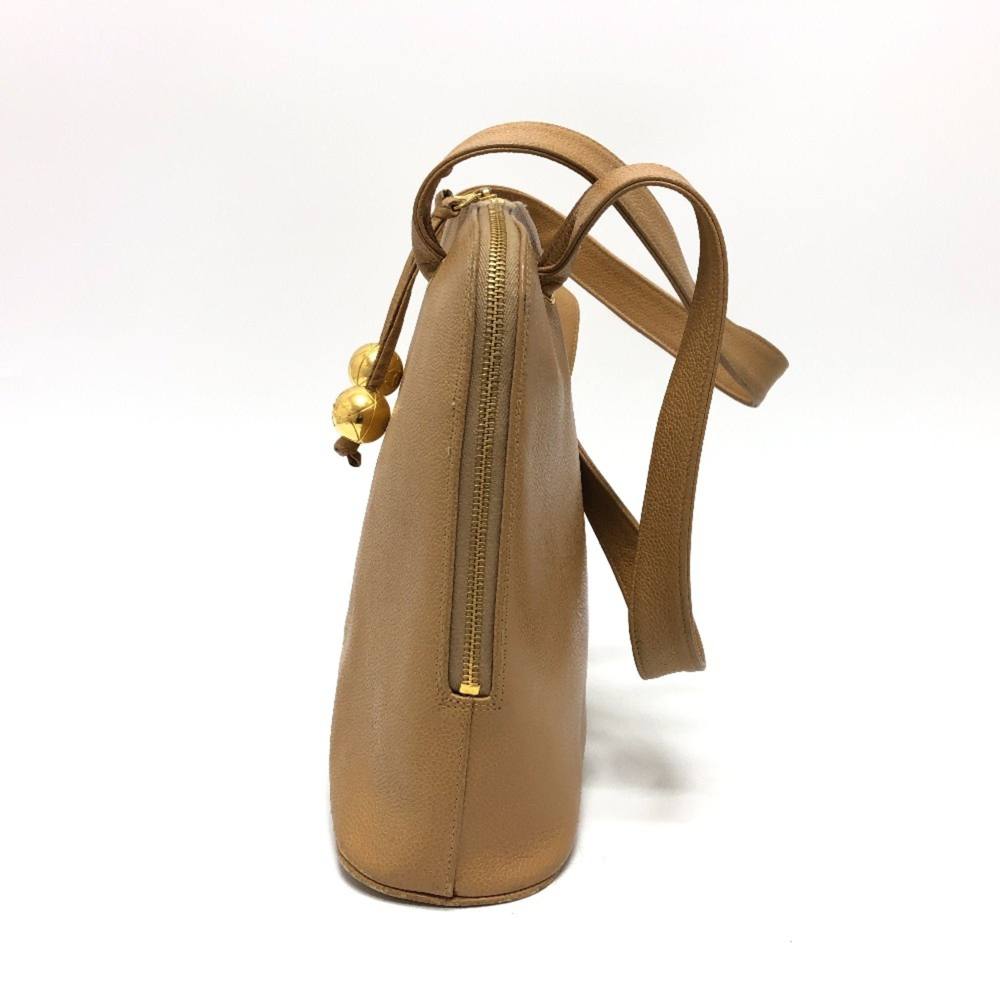 Chanel Beige Leather Tote Bag