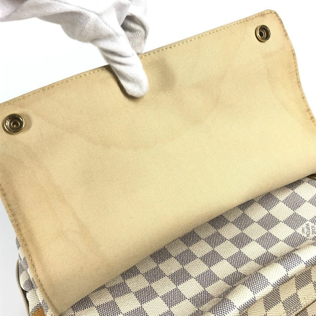 Louis Vuitton White Yellow Damier Azur Shoulder Bag