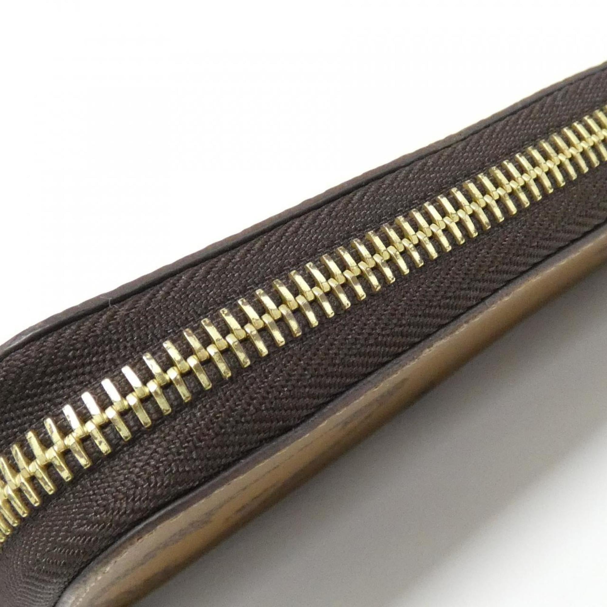 Louis Vuitton Marron Coated Canvas Long Wallet