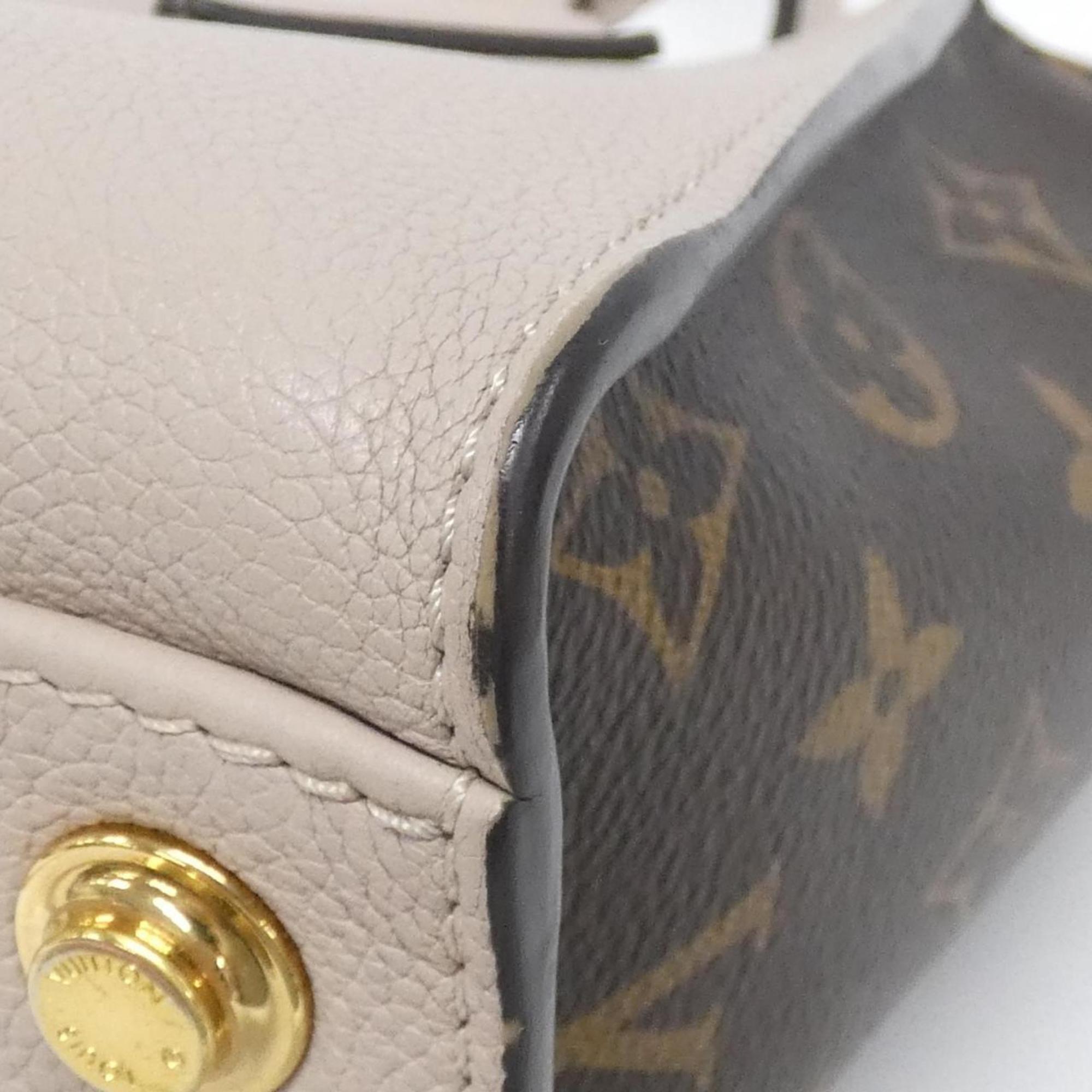 Louis Vuitton Gray Grayish Coated Canvas Leather Handbag