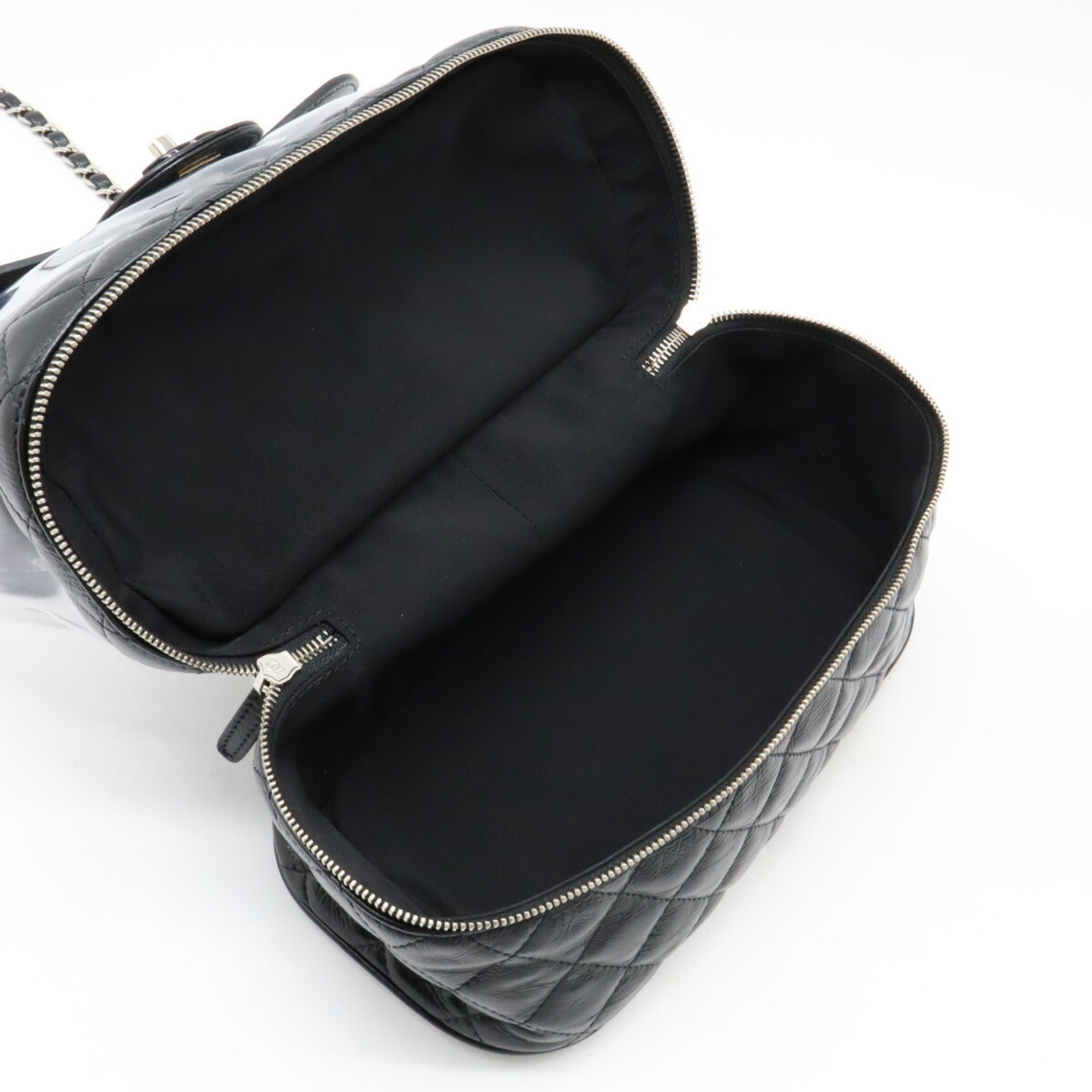 Chanel Black Vinyl Leather Shoulder Bag
