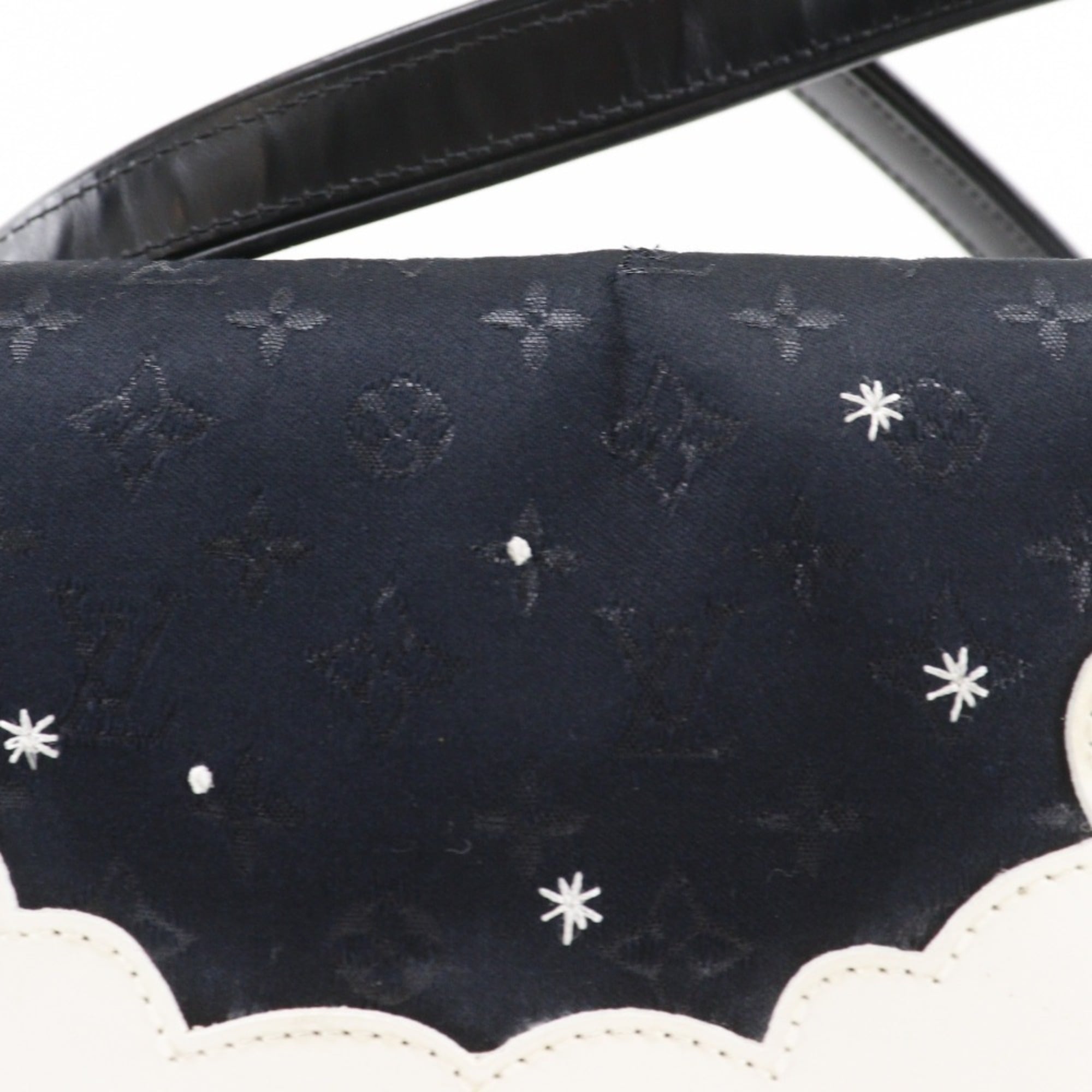 Louis Vuitton Black Monogram Satin Monogram Vernis Leather Shoulder Bag