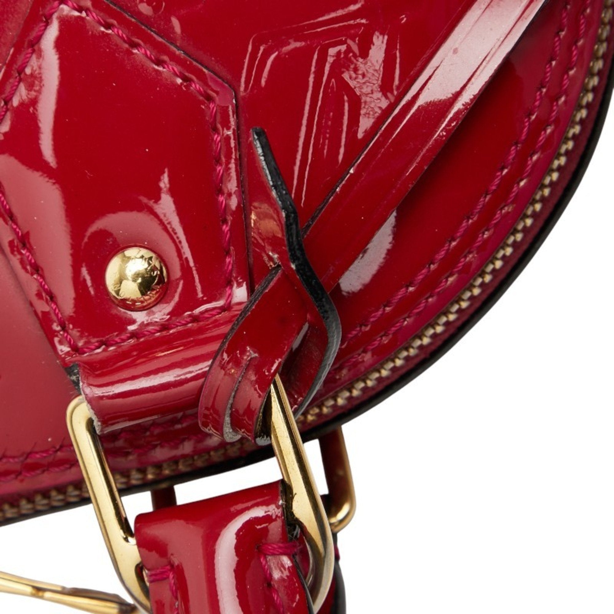 Louis Vuitton Pomme D'amour Red Color Patent Leather Handbag Shoulder Bag
