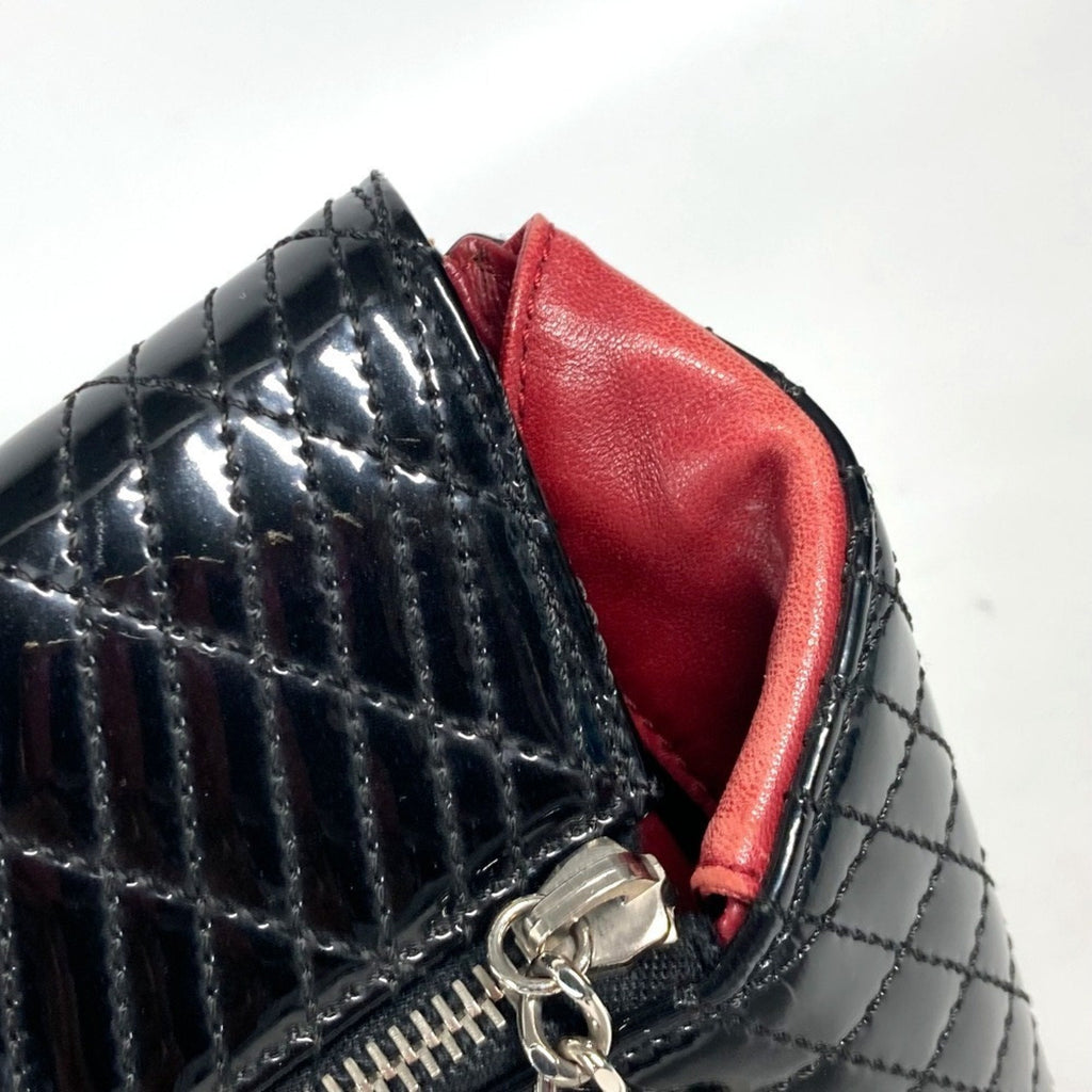 Chanel Black Patent Leather Clutch Bag Pouch