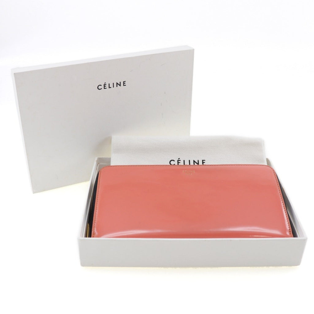 Celine Pink Leather Long Wallet (Bi-Fold)