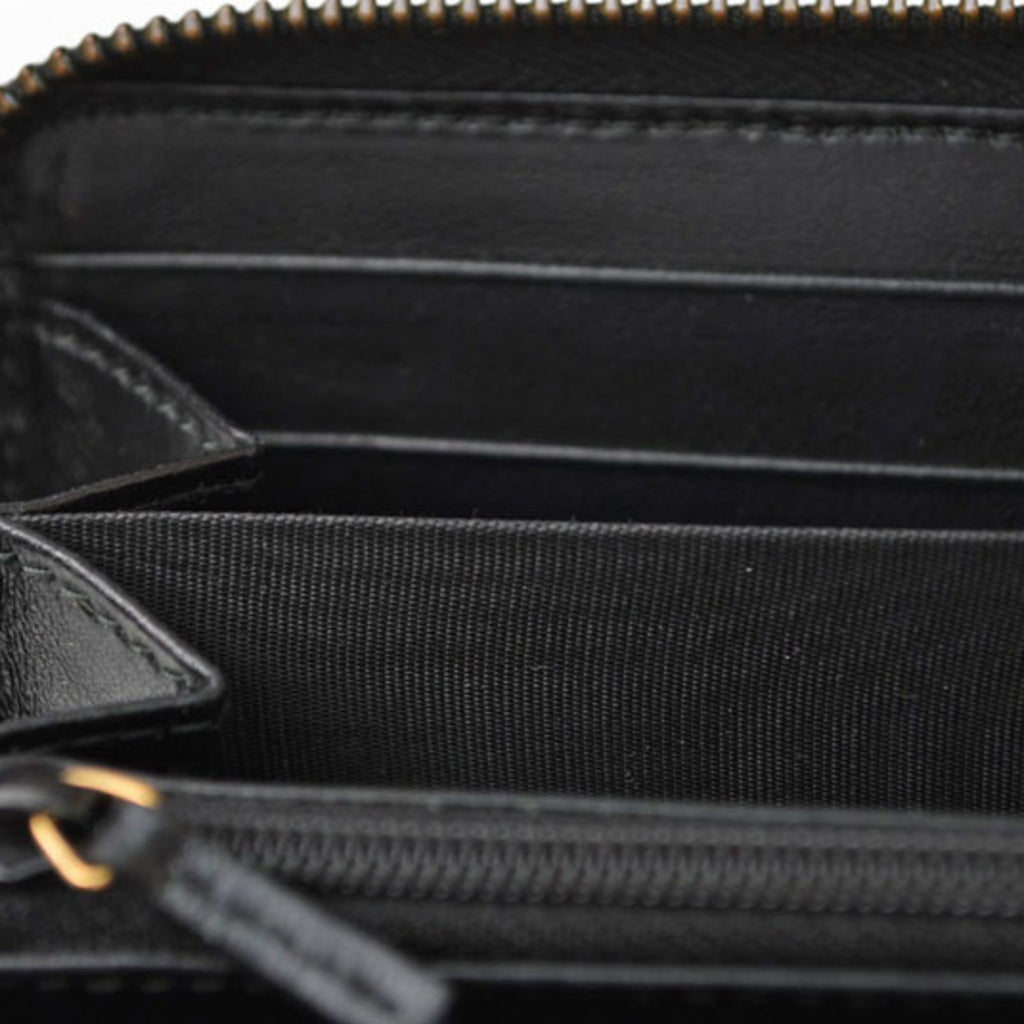 Gucci Black Leather Long Wallet (Bi-Fold) (Pre-Owned)