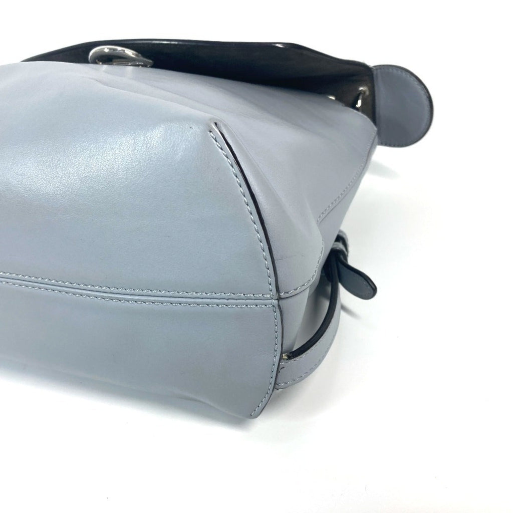 Fendi Blue Leather Backpack