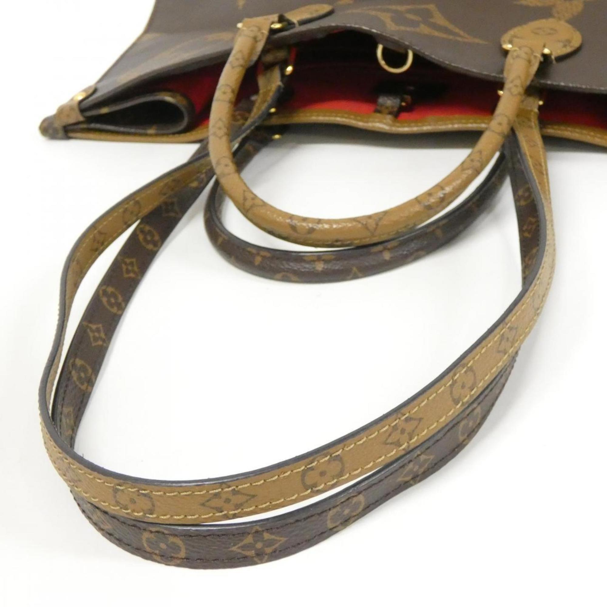 Louis Vuitton Brown Coated Canvas Handbag