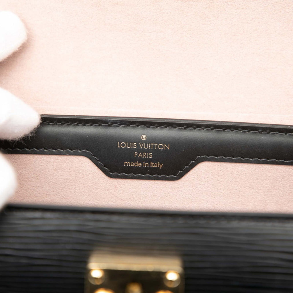 Louis Vuitton Black Noir Leather Handbag Shoulder Bag
