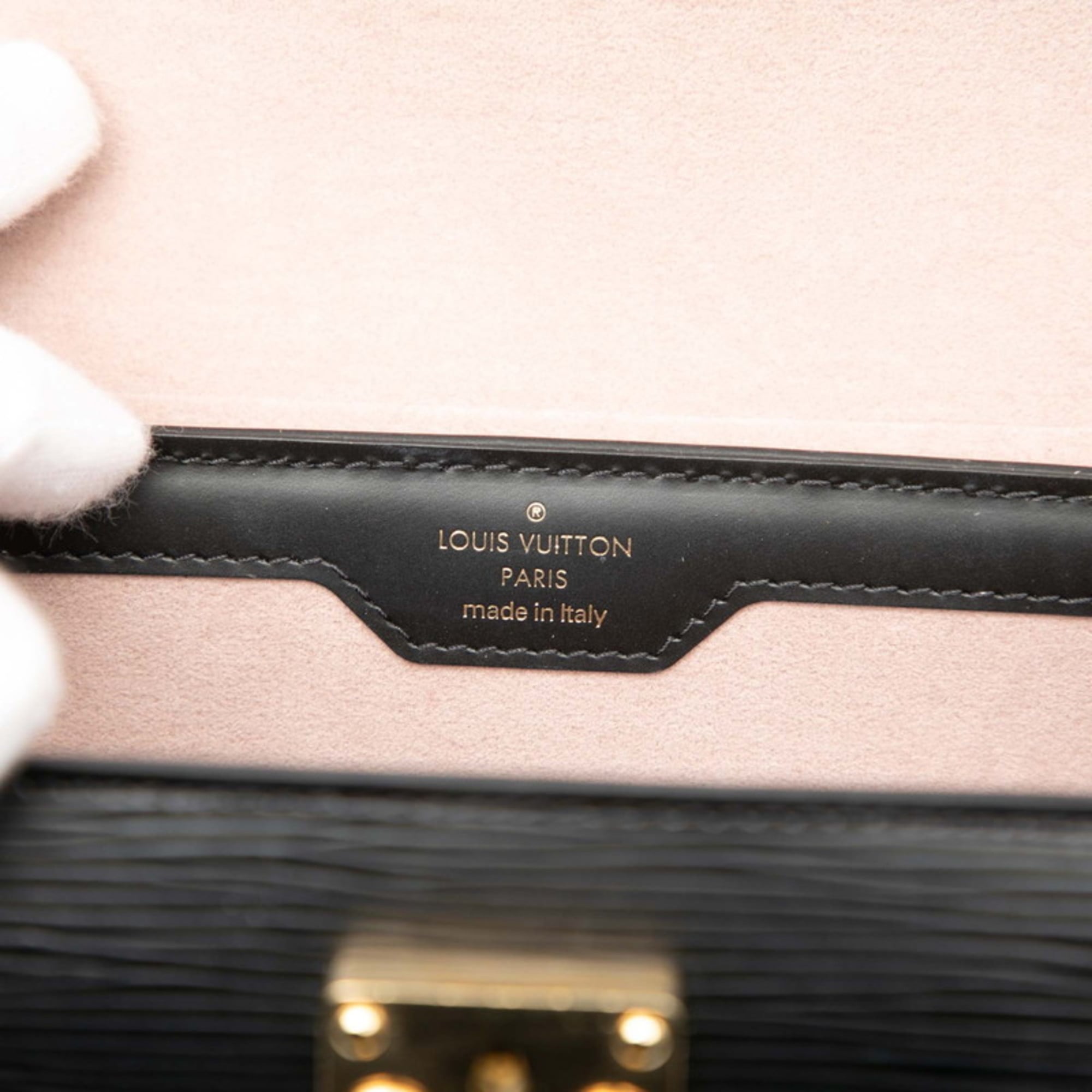 Louis Vuitton Black Noir Leather Handbag Shoulder Bag