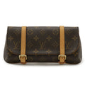 Louis Vuitton Brown Pvc Coated Canvas Clutch Bag Pochette Sling Bag