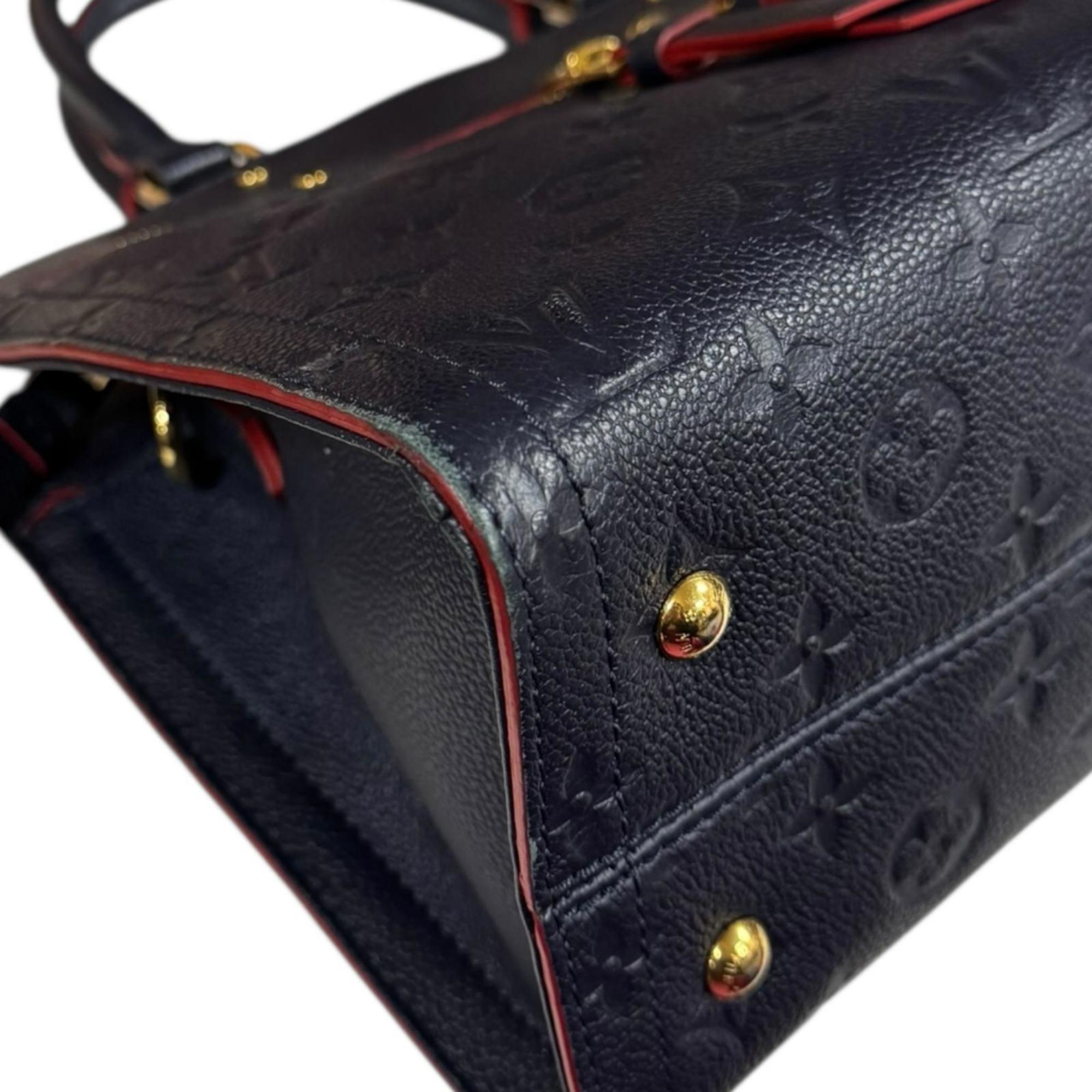 Louis Vuitton Marine Rouge Navy Monogram Empreinte Shoulder Bag
