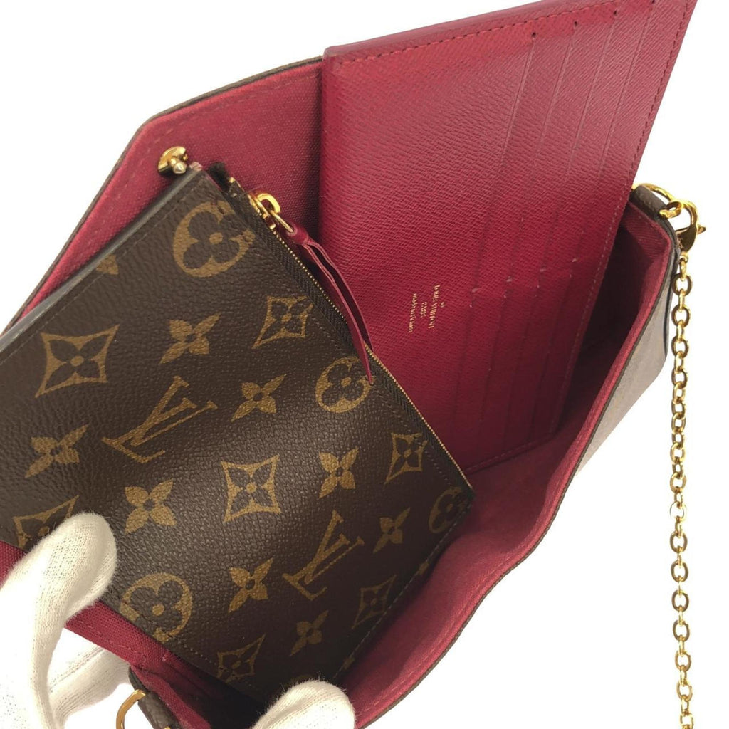 Louis Vuitton Monogram Marron Coated Canvas Pochette Shoulder Bag